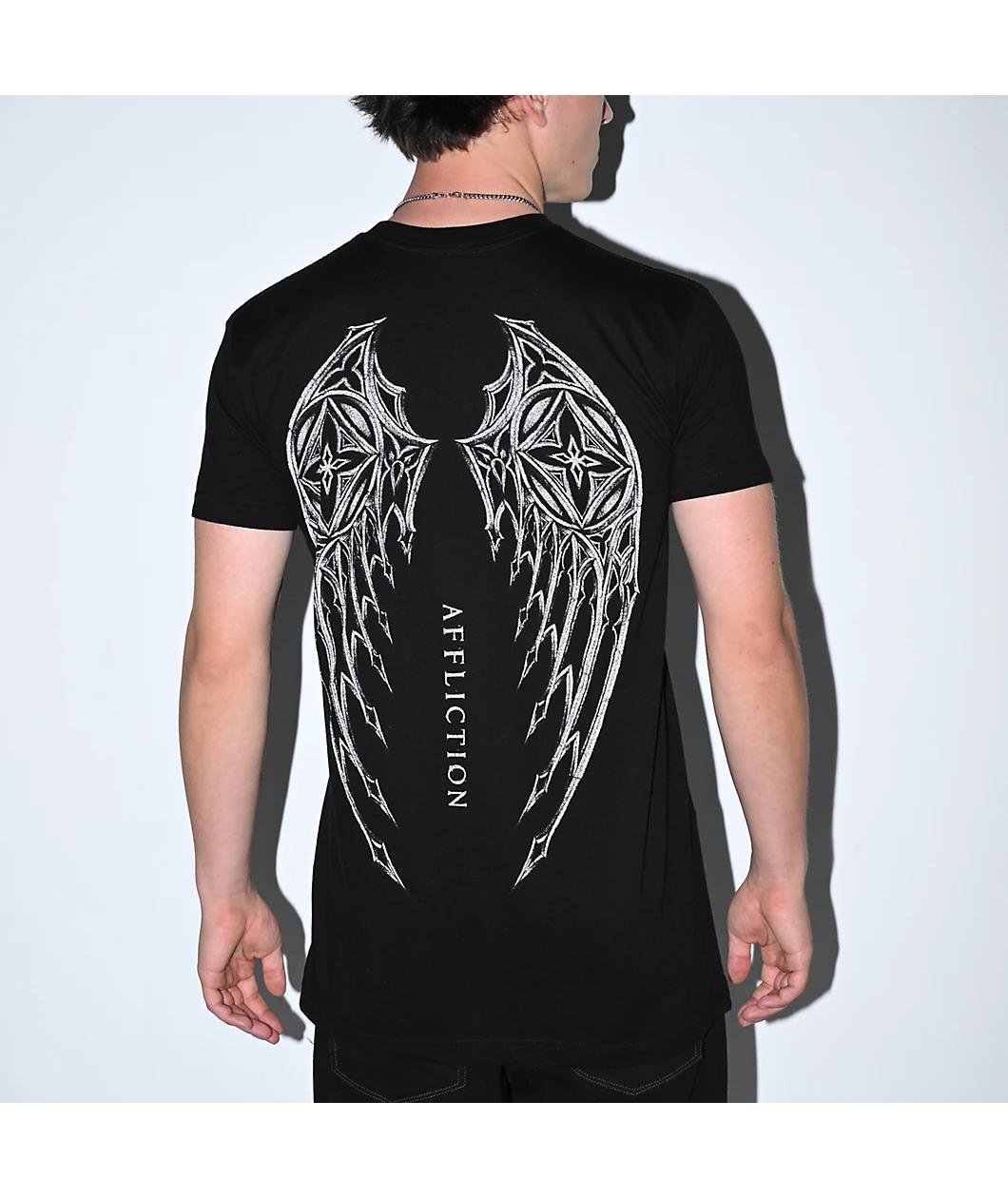 Affliction Spiker Reflective Black T-Shirt Product Image