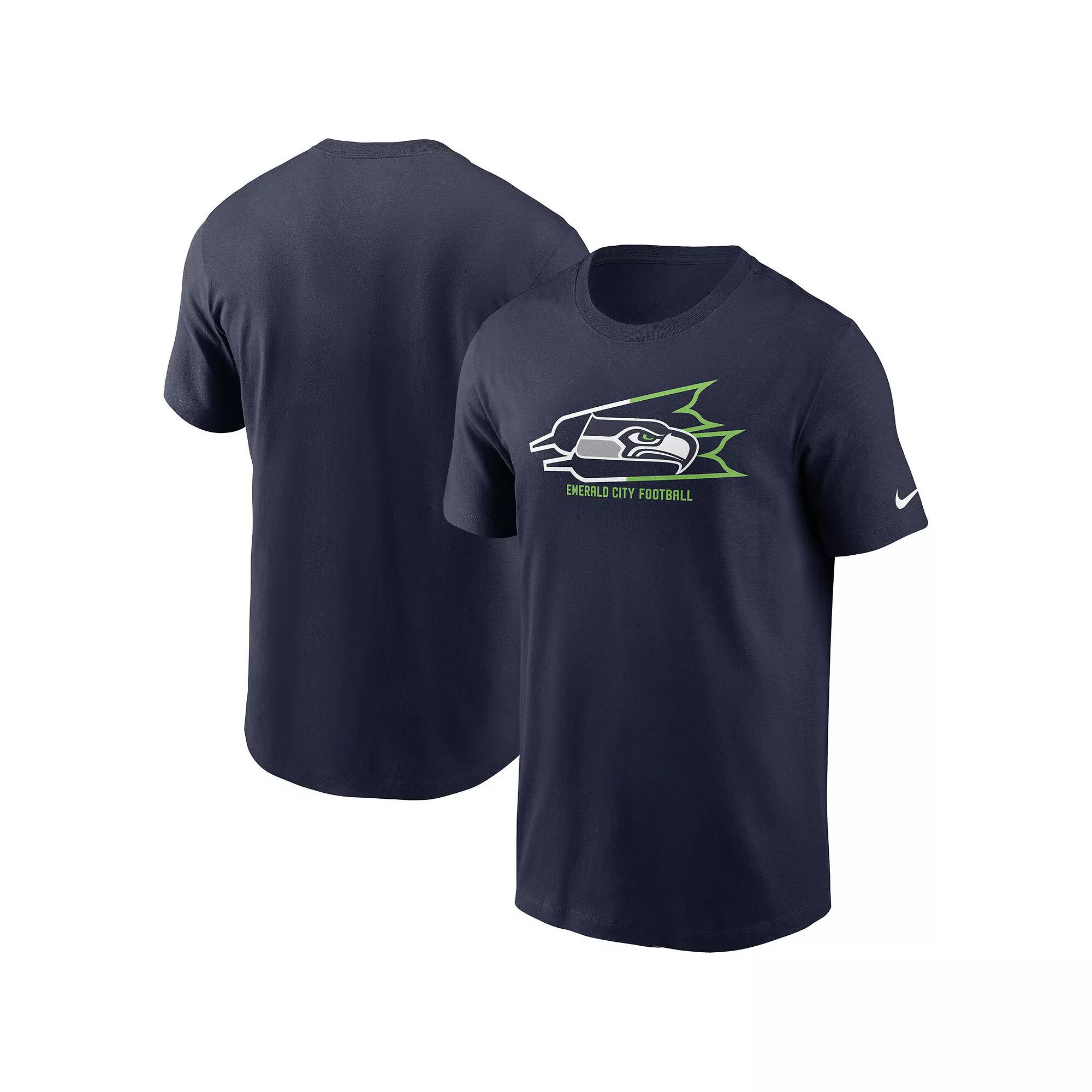 Men's Nike College Navy Seattle Seahawks Essential Local Phrase T-Shirt,  Product Image