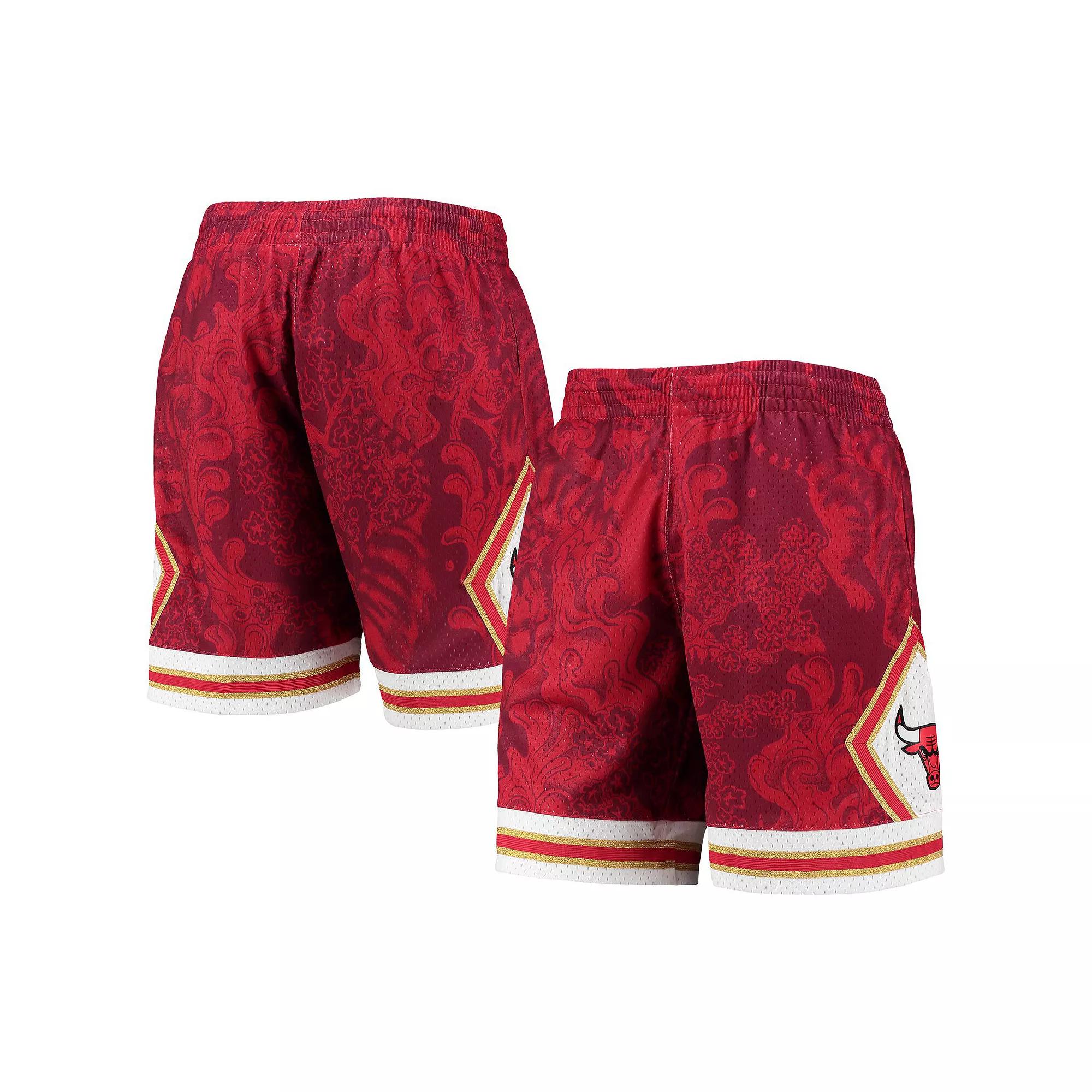 Men's Mitchell & Ness Red Chicago Bulls Hardwood Classics Lunar New Year Swingman Shorts, Size: XL Product Image
