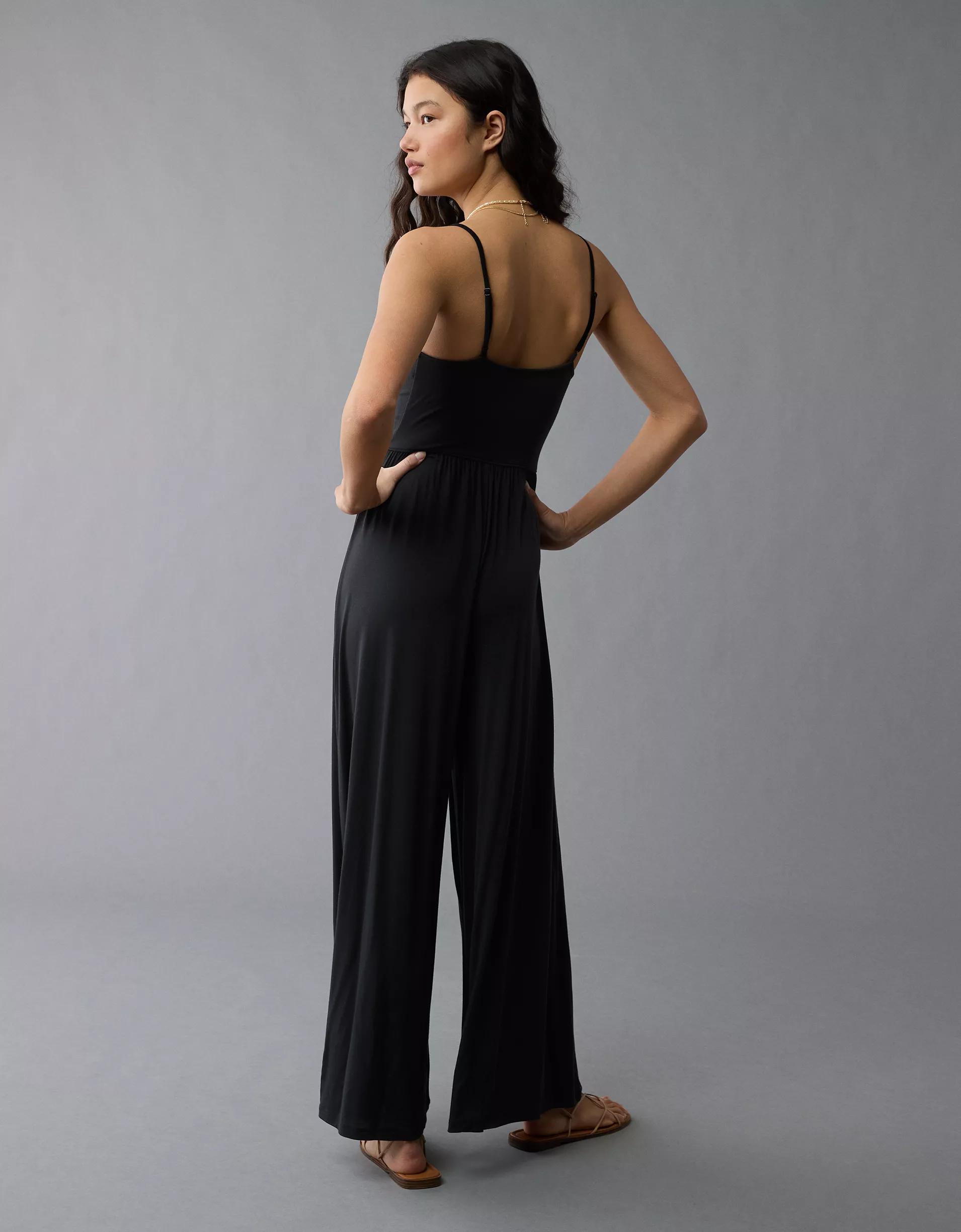 AE Knit Henley Jumpsuit Product Image