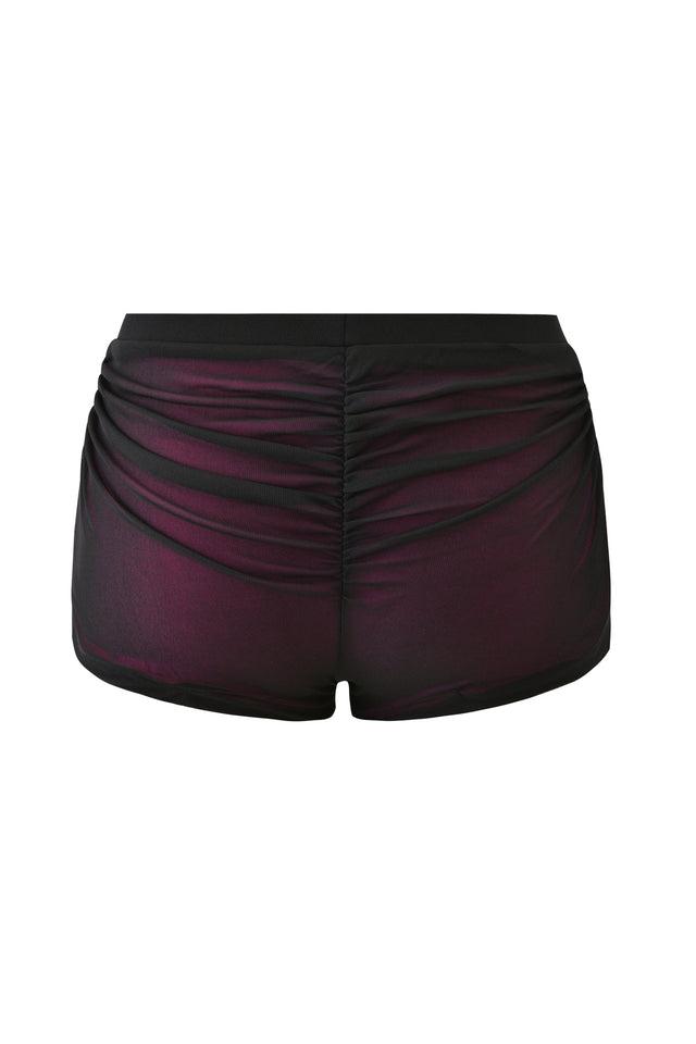 AVARIX HOSIERY LAYERED SHORT - PLUM Product Image