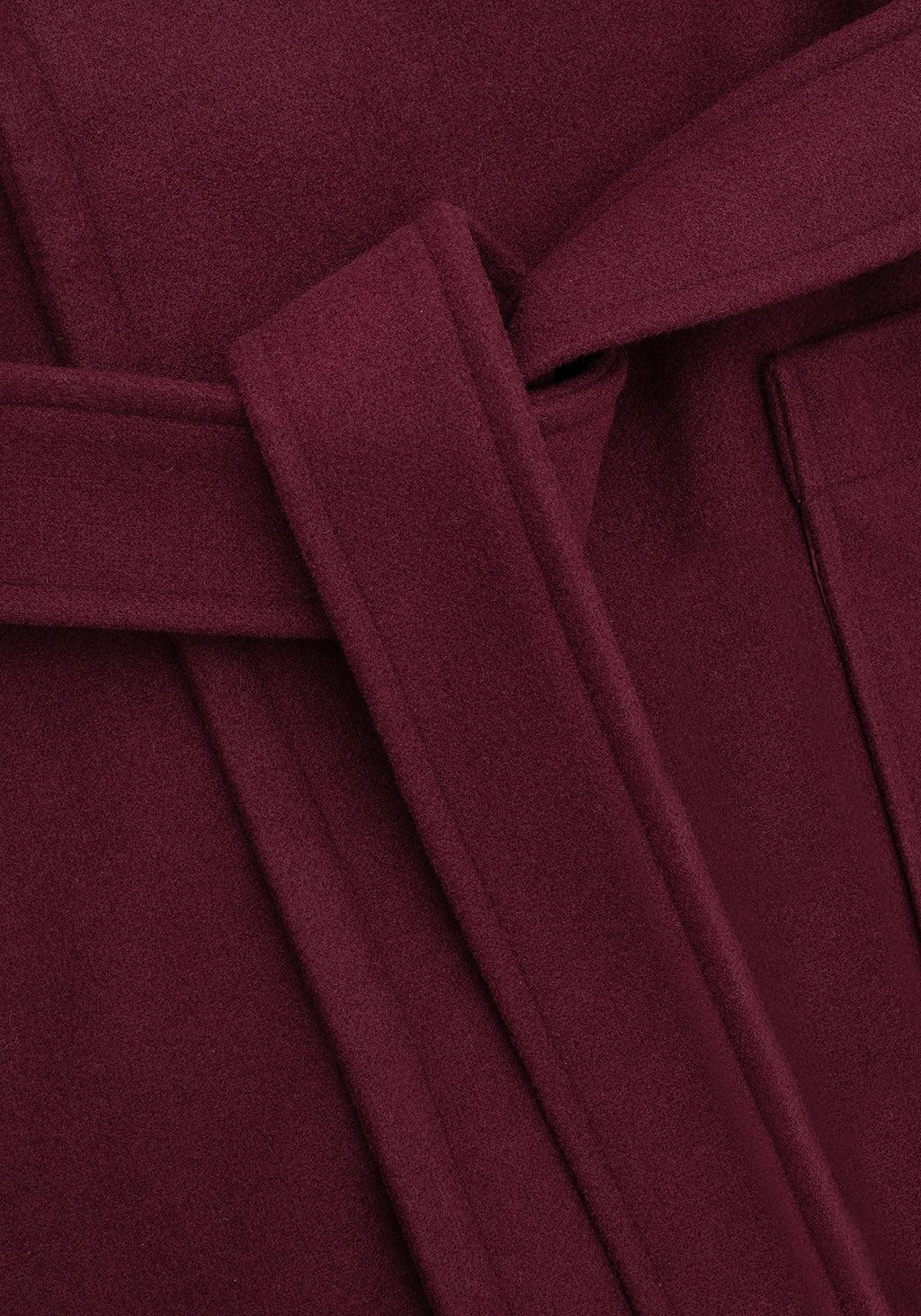 Meltdown Oversized Coat with Brooch - Red Product Image