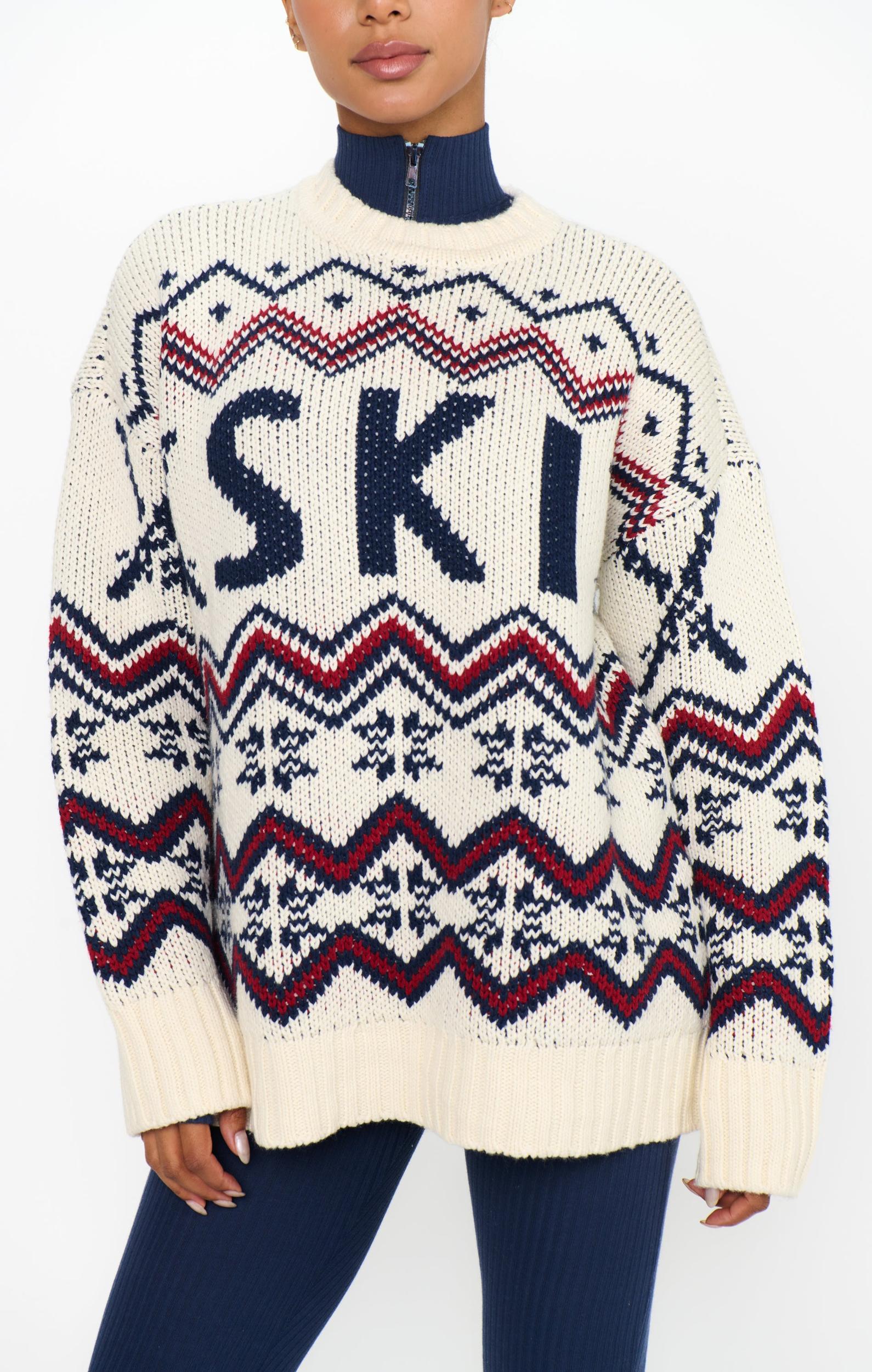 Ski in Sweater ~ Cream Ski Knit Product Image