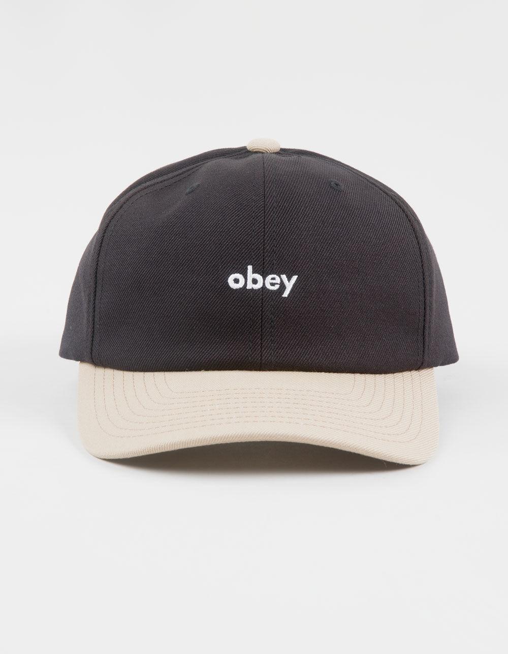 OBEY 2 Tone 6 Panel Snapback Hat - BLACK COMBO Product Image