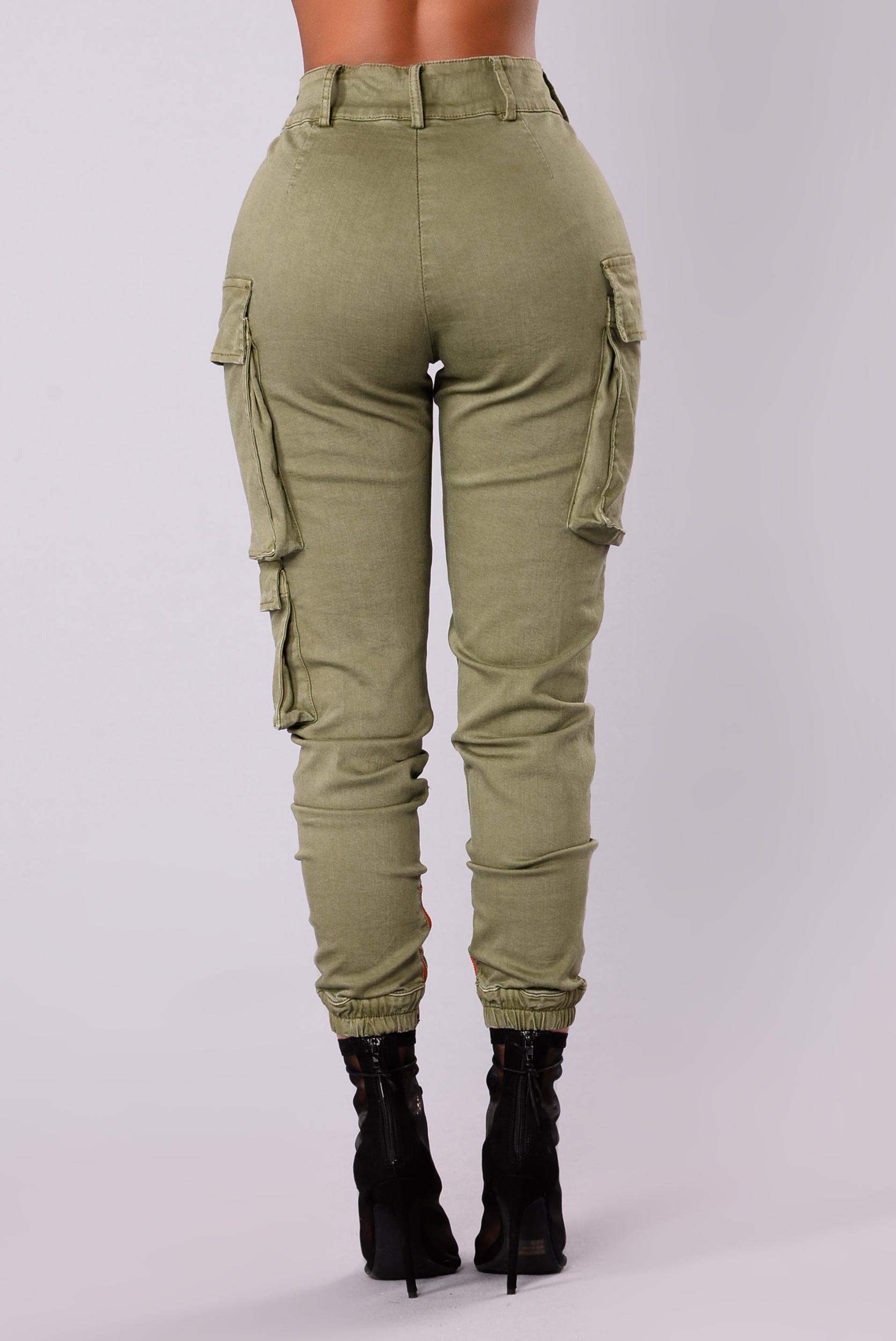 Kalley Cargo Pants - Olive Product Image