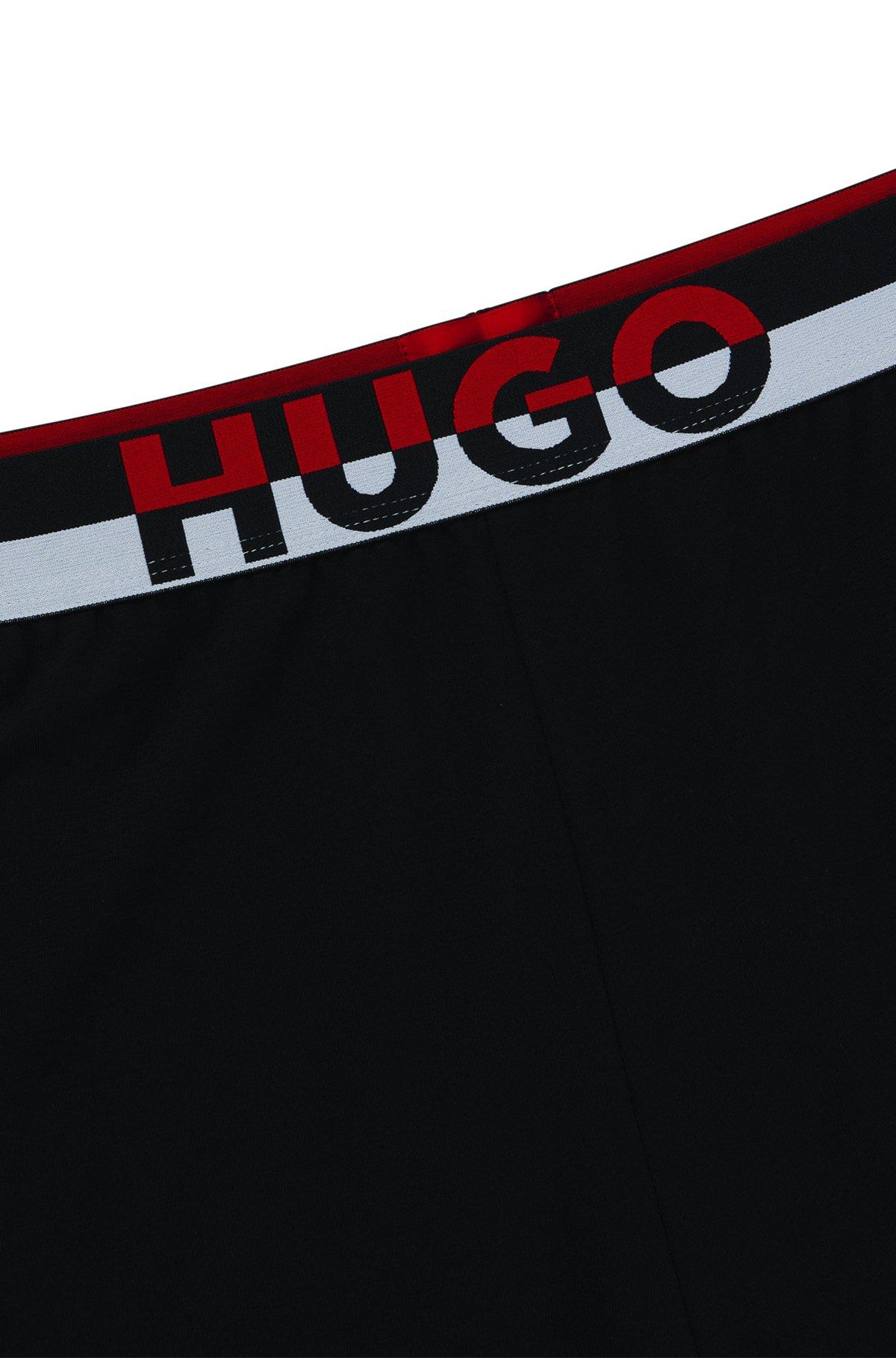 Stretch-cotton pajama bottoms with color-blocked waistband Product Image