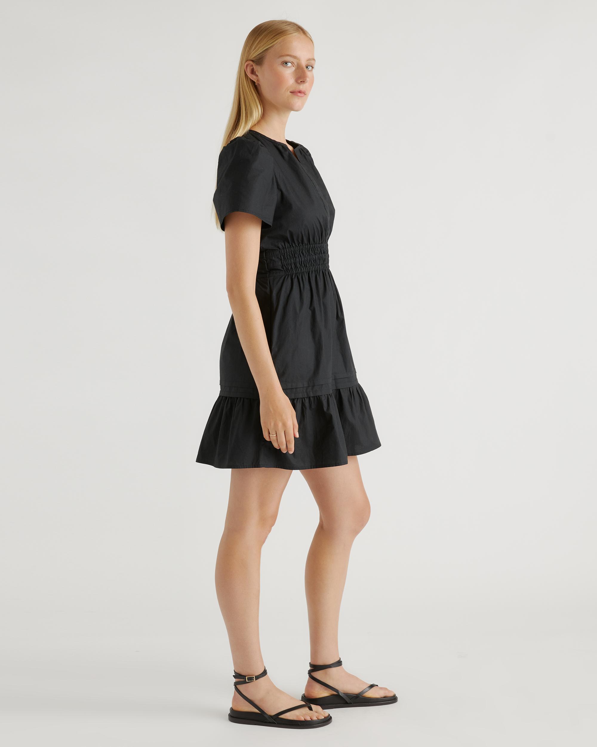 Quince | Women's Poplin Tiered Mini Dress Size XS, Organic Cotton Product Image