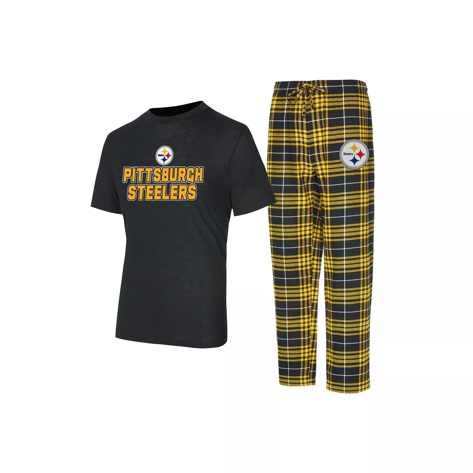 Men's Concepts Sport Pittsburgh Penguins Vector T-Shirt & Pants Sleep Set, Size: Large, Black Product Image