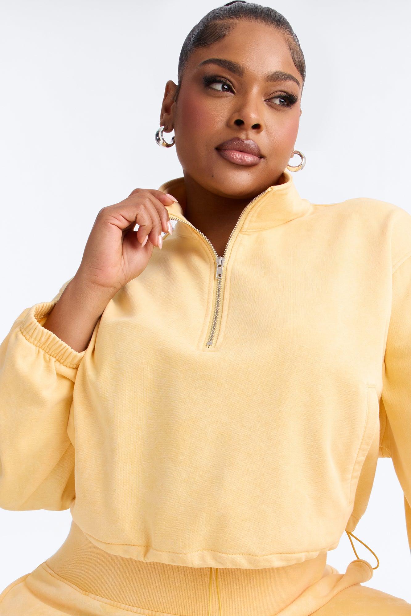 Lizel Washed Wide Leg Pant Set - Yellow Female Product Image