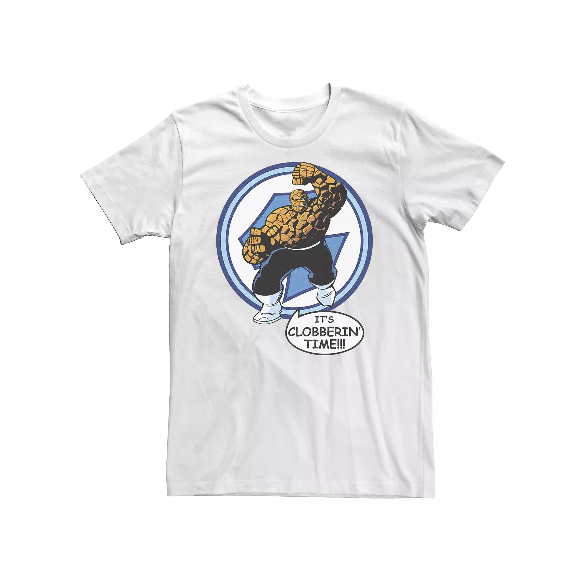 Big & Tall Marvel Fantastic Four The Thing Clobberin' Time Circle Tee, Men's,  Product Image