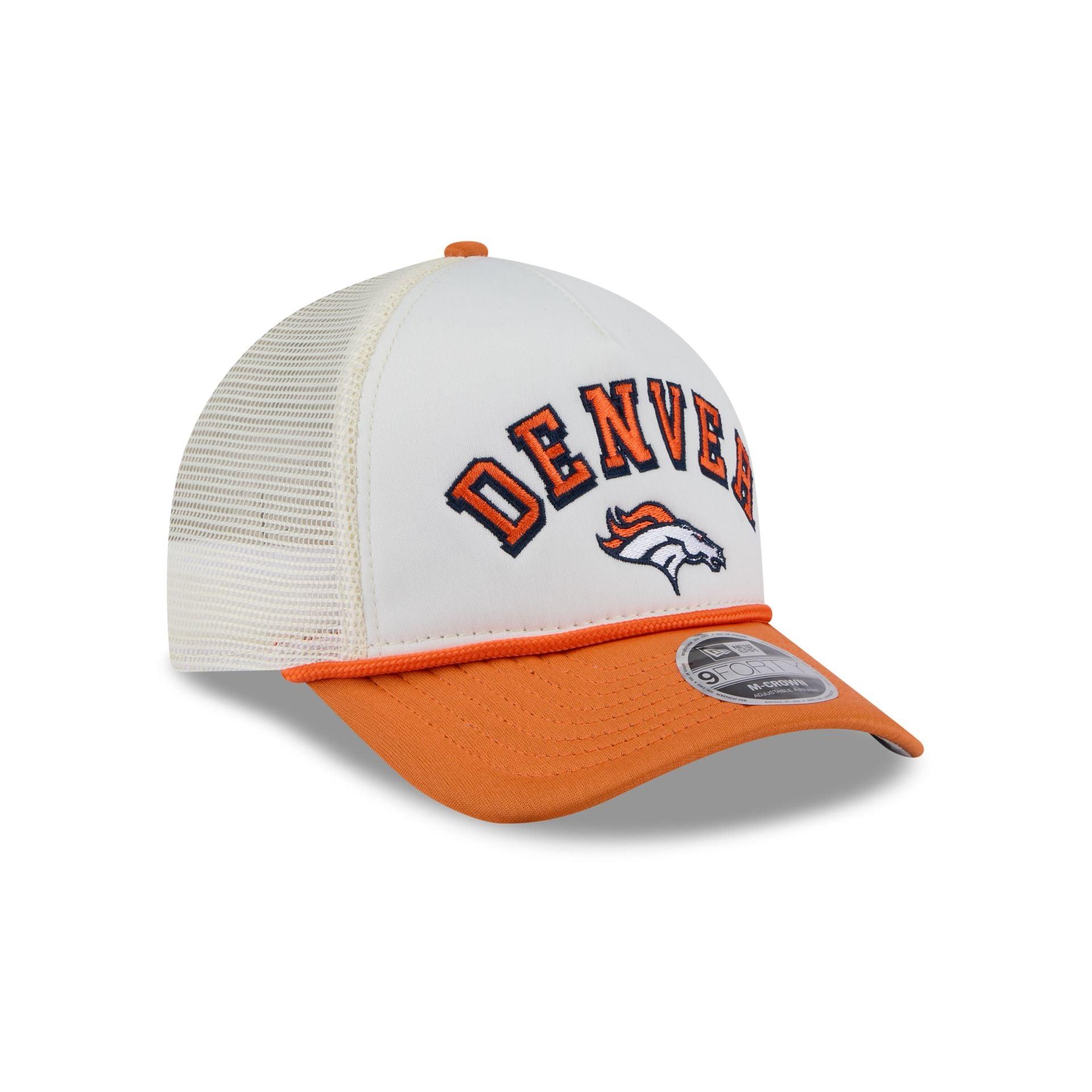 Denver Broncos Chrome Arch 9FORTY M-Crown A-Frame Trucker Hat Male Product Image