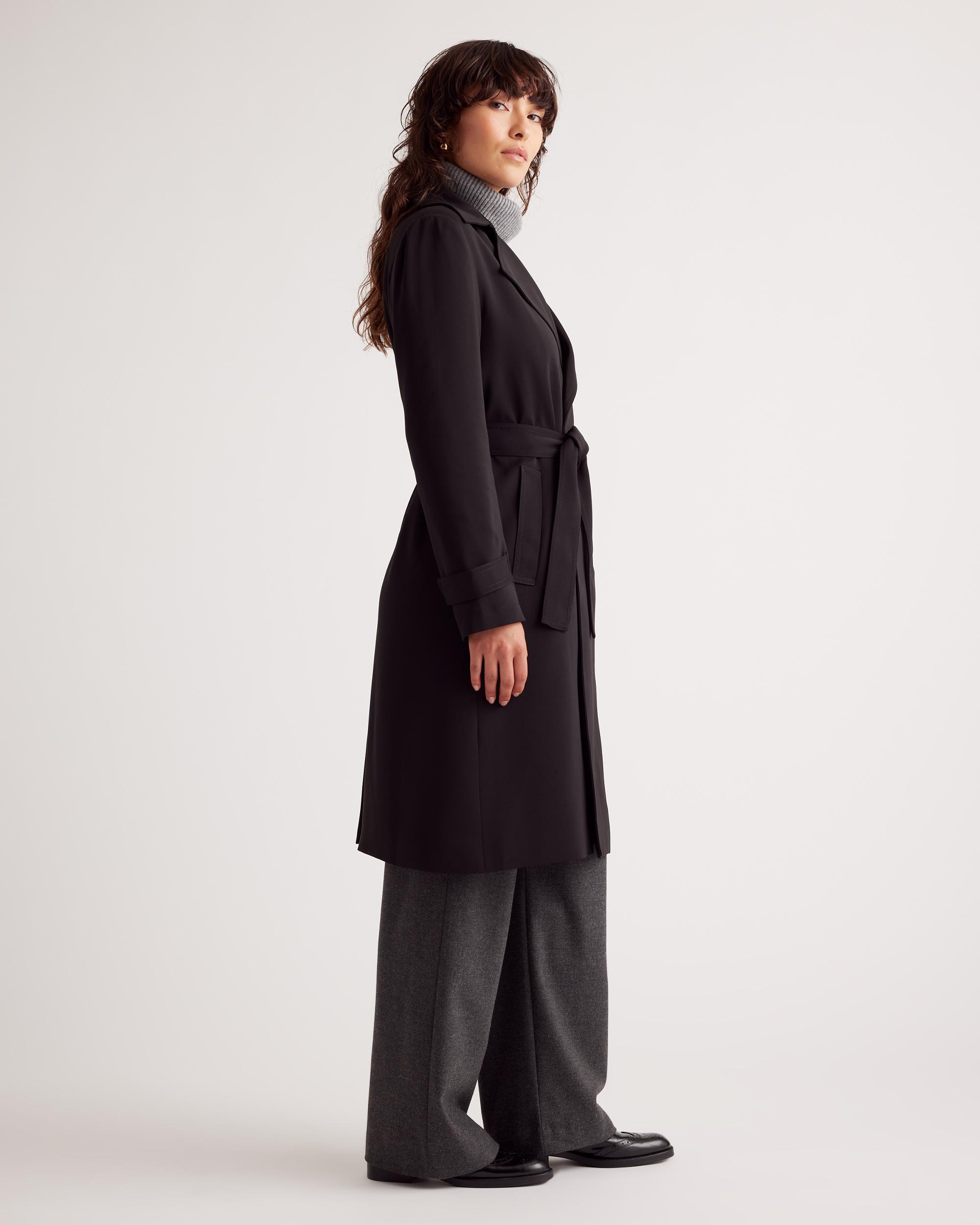 Quince | Women's Stretch Crepe Trench Coat Size XS, Recycled Polyester Product Image