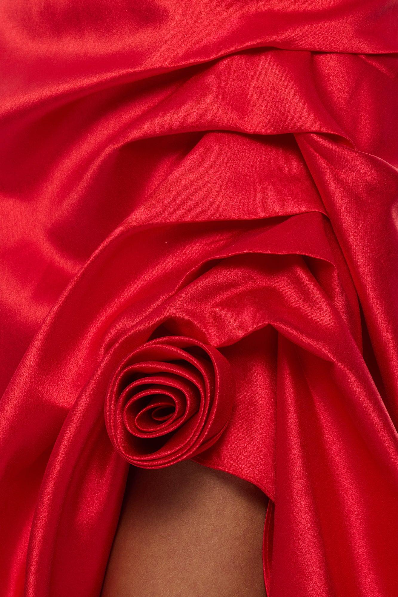 Swept Away Taffeta Gown - Red Female Product Image