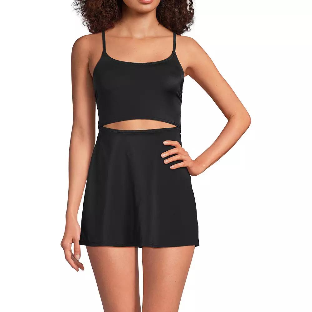 Women's Lands' End Tugless Monokini Swim Dress Swimsuit,  Product Image