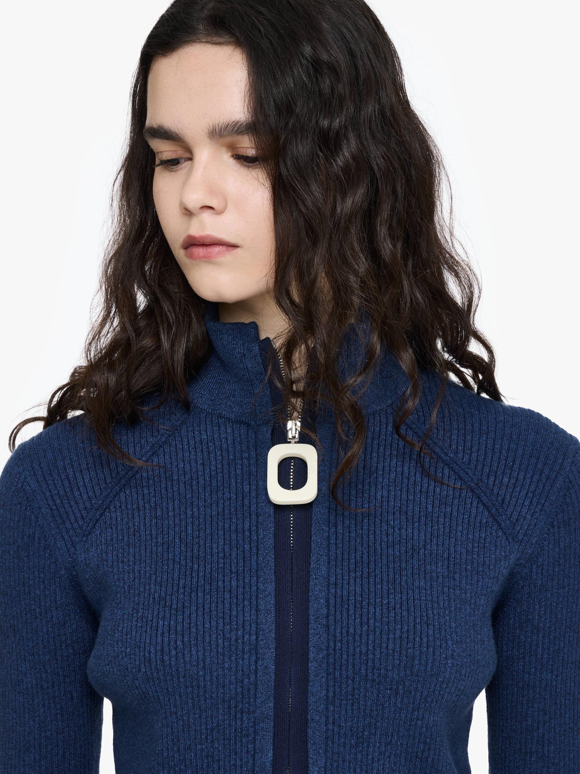 FITTED ZIP UP CARDIGAN Product Image