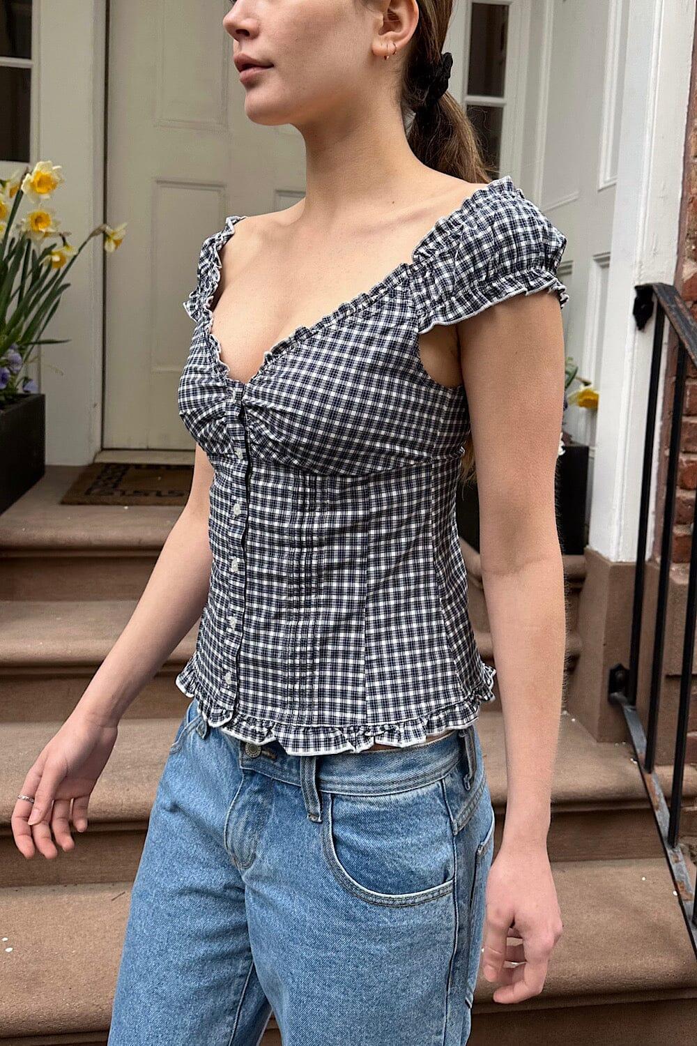 Elena Plaid Top Product Image
