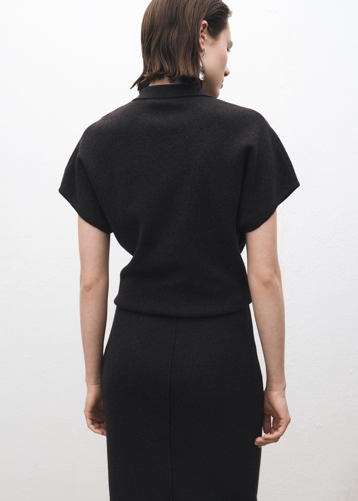 Wool-blend polo-neck sweater - Women | MANGO USA Product Image