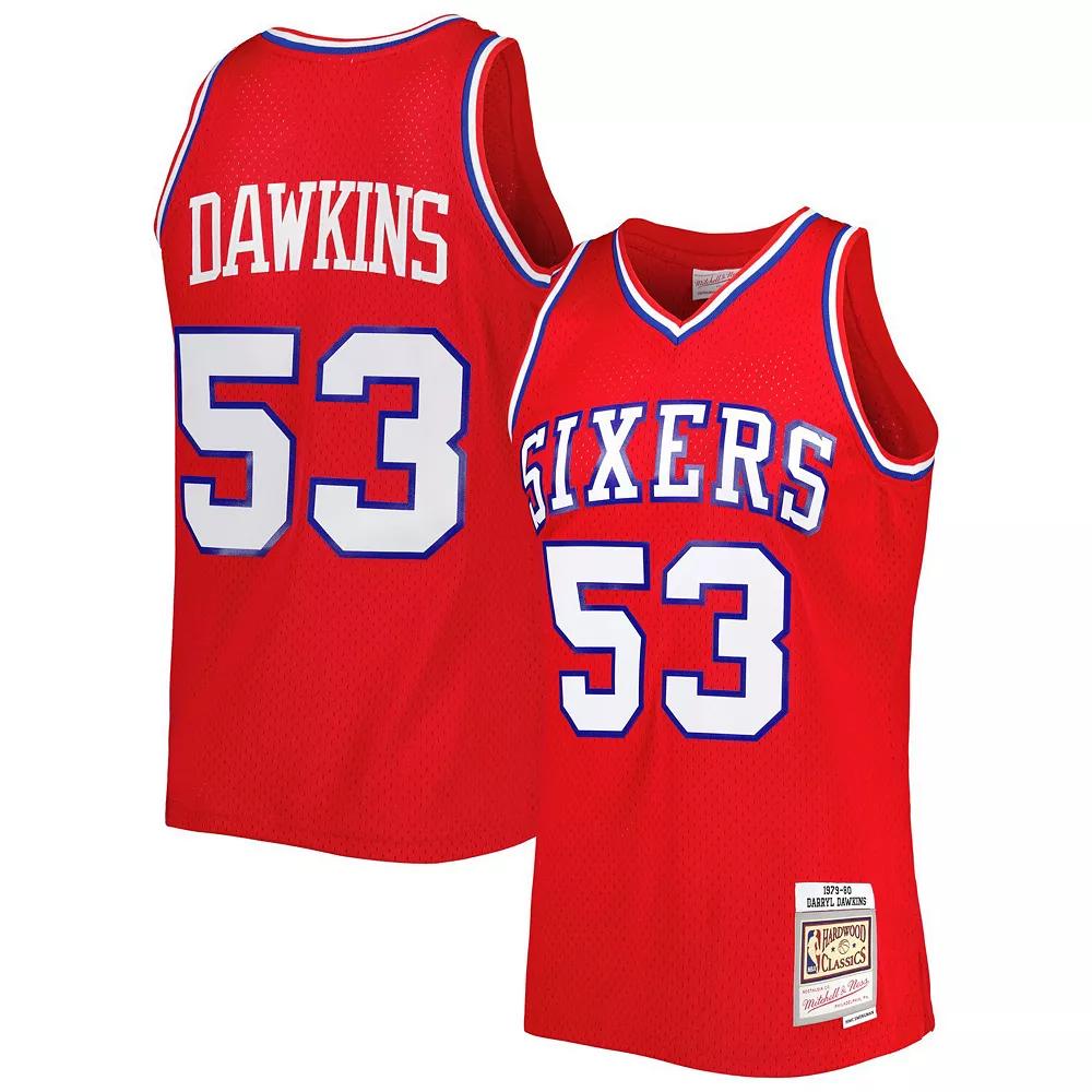 Men's Mitchell & Ness Darryl Dawkins Red Philadelphia 76ers Hardwood Classics 1979/80 Swingman Jersey, Size: Medium, 76r Red Product Image