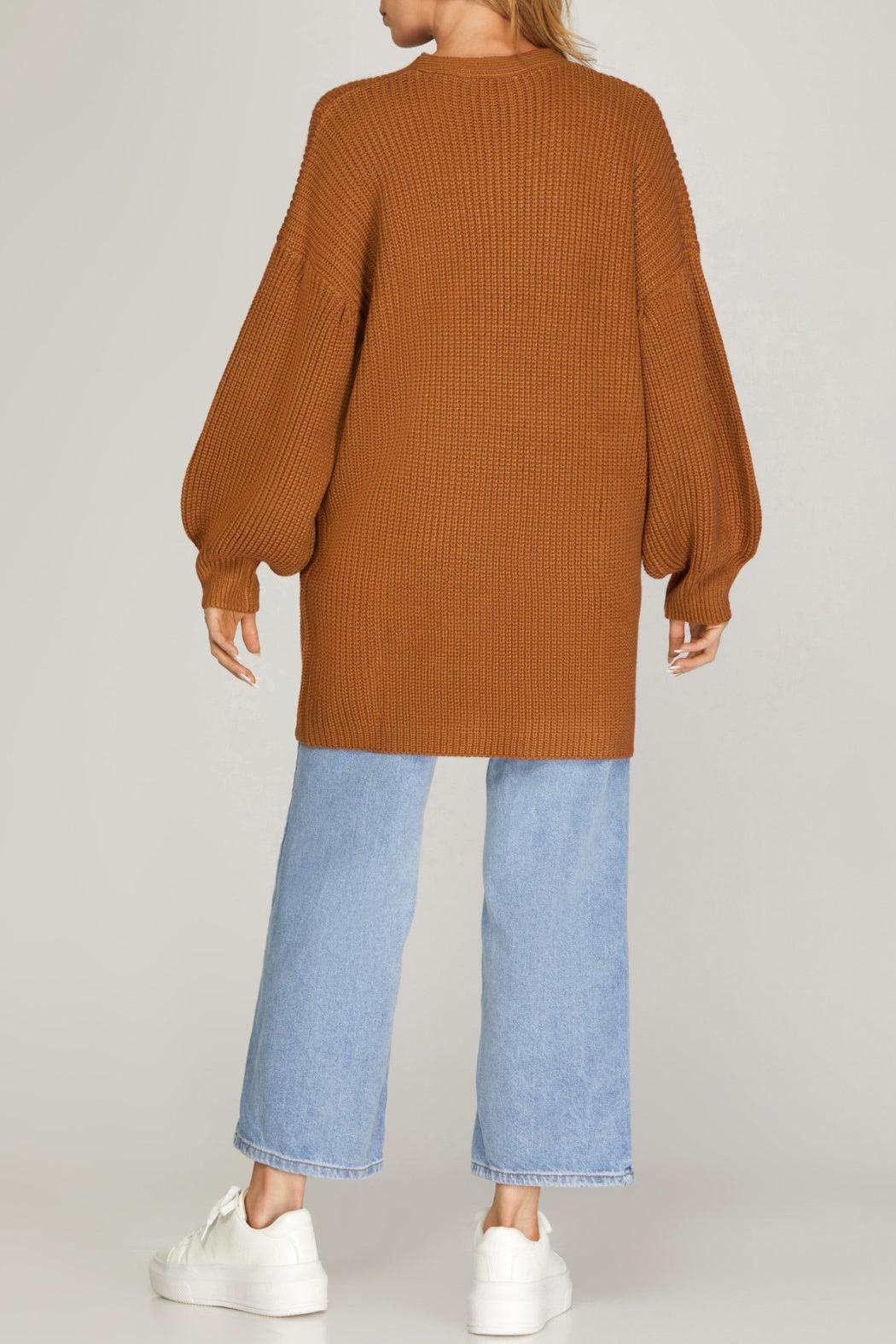 Bubble Sleeve Cardigan Product Image