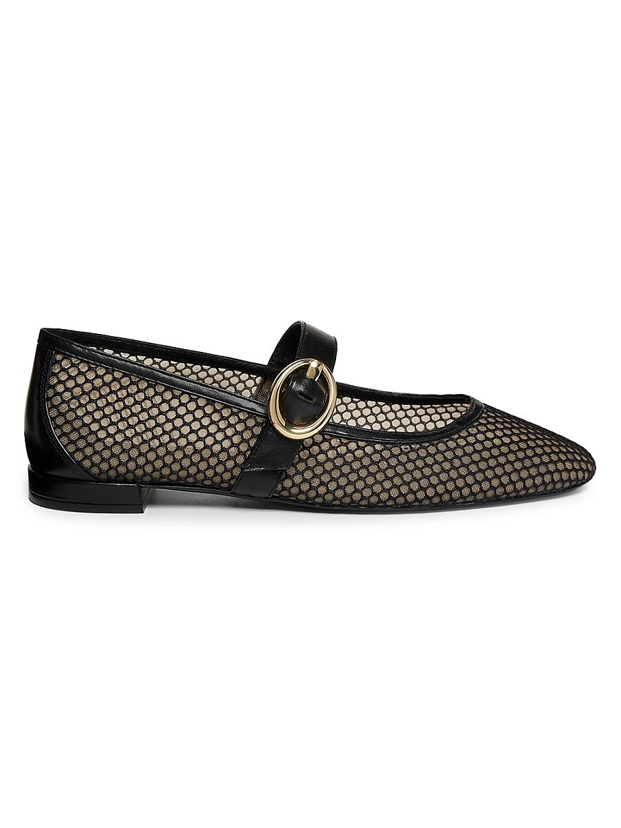 Womens Arabella Mesh & Leather Mary Janes Product Image