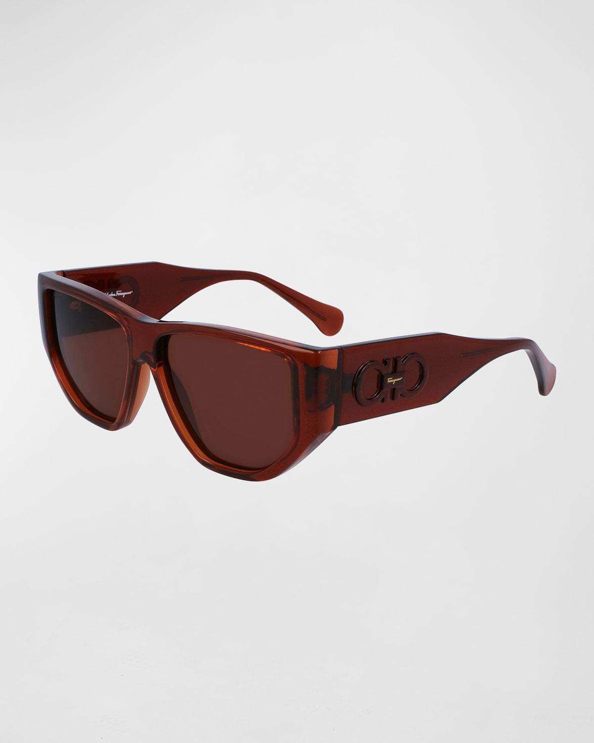 Monochrome Rectangle Plastic Sunglasses Product Image