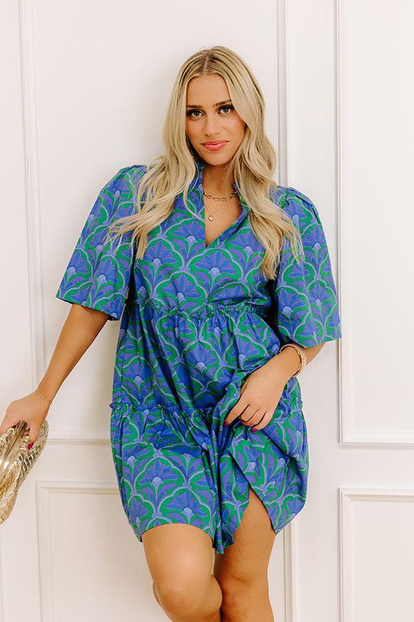 Charmed Feeling Floral Mini Dress in Periwinkle Product Image