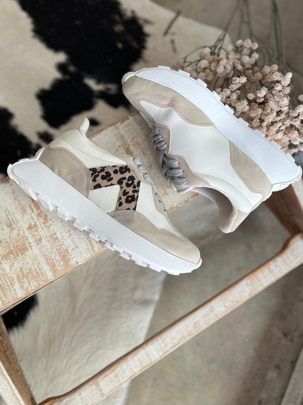 Smith Tan Leopard Sneakers Product Image