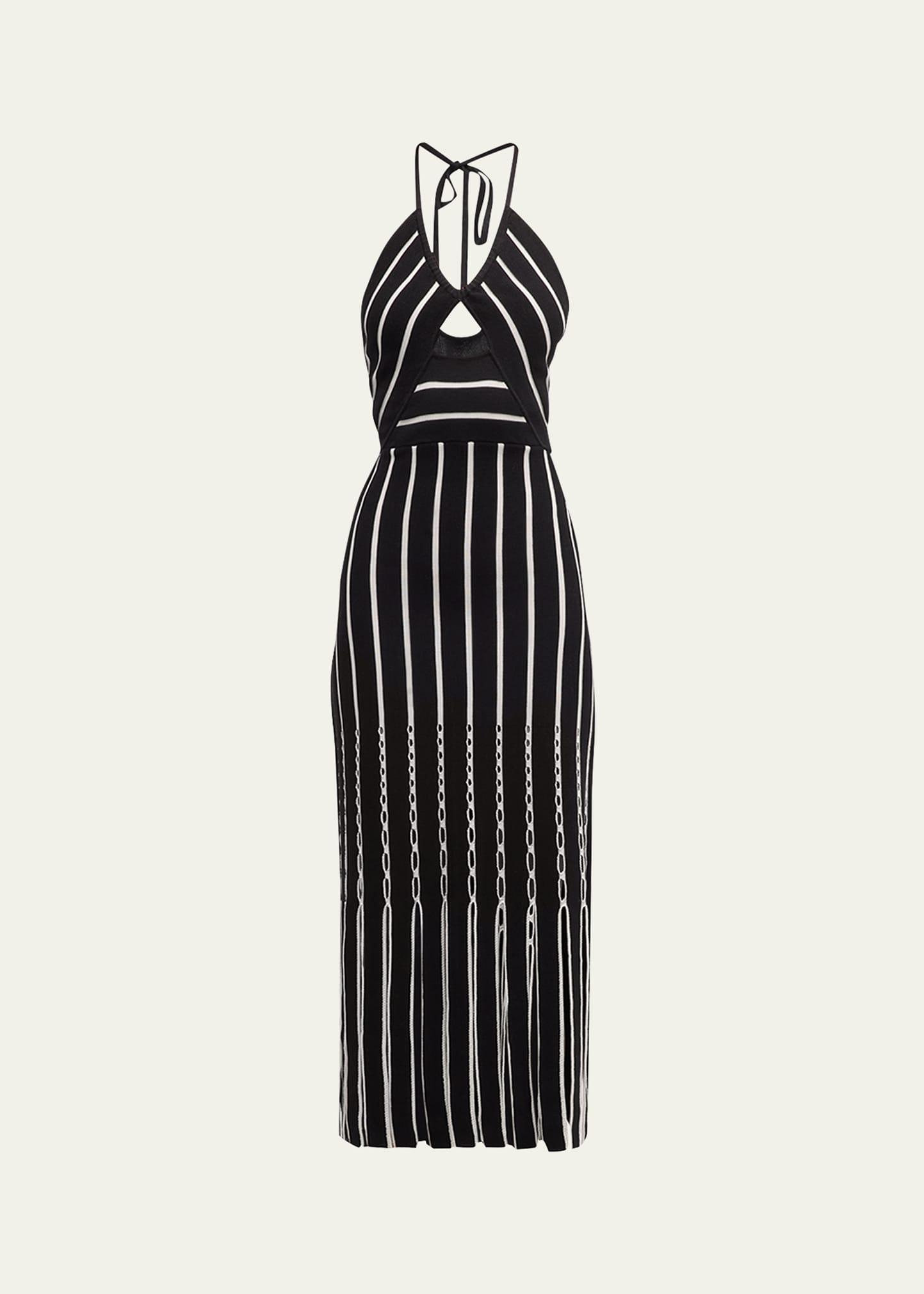 Frida Striped Halter Dress Product Image