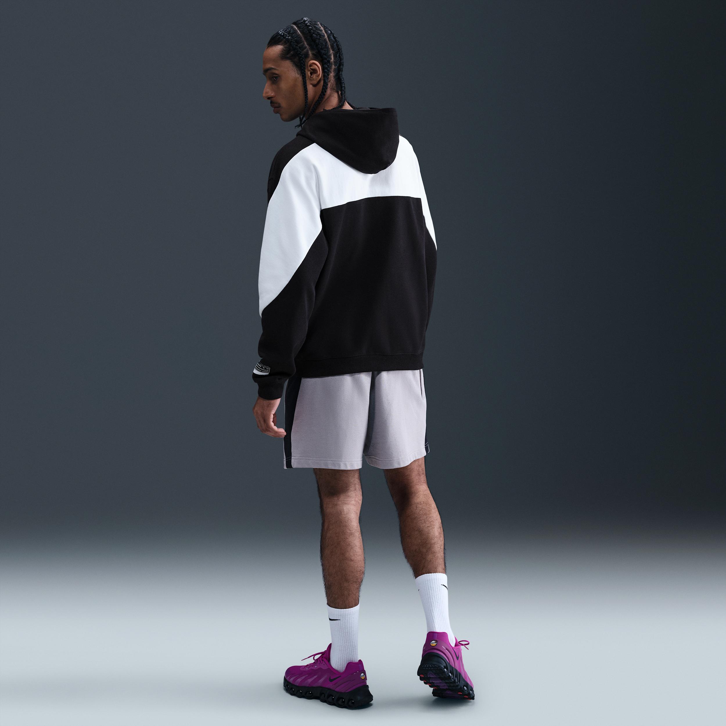 Nike Mens Nike Air Fleece Pullover Hoodie BFT - Mens Black/White/White Product Image