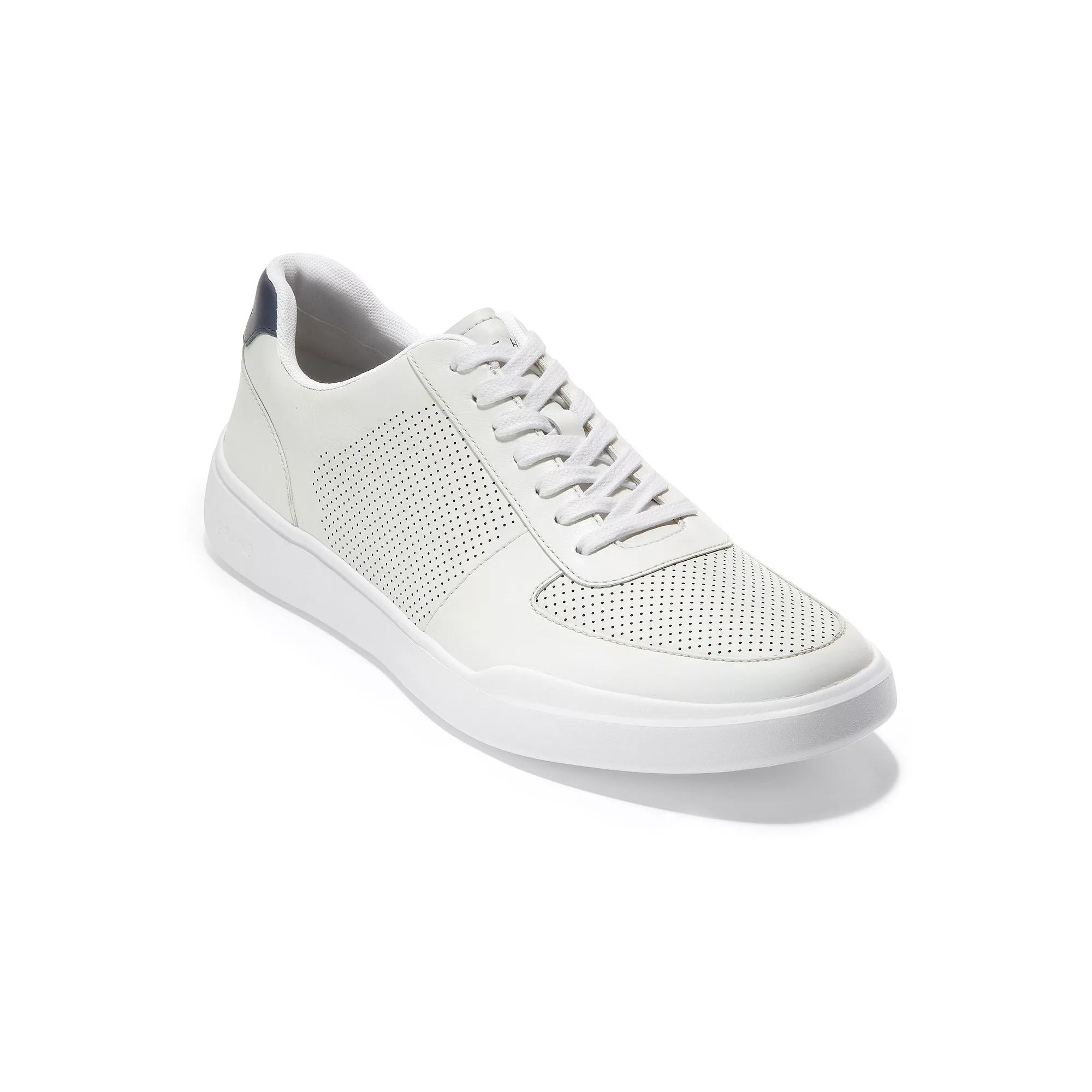 Cole Haan Grand Crosscourt Men's Leather Sneakers, Size: 10.5, Optic White Peacoat Product Image
