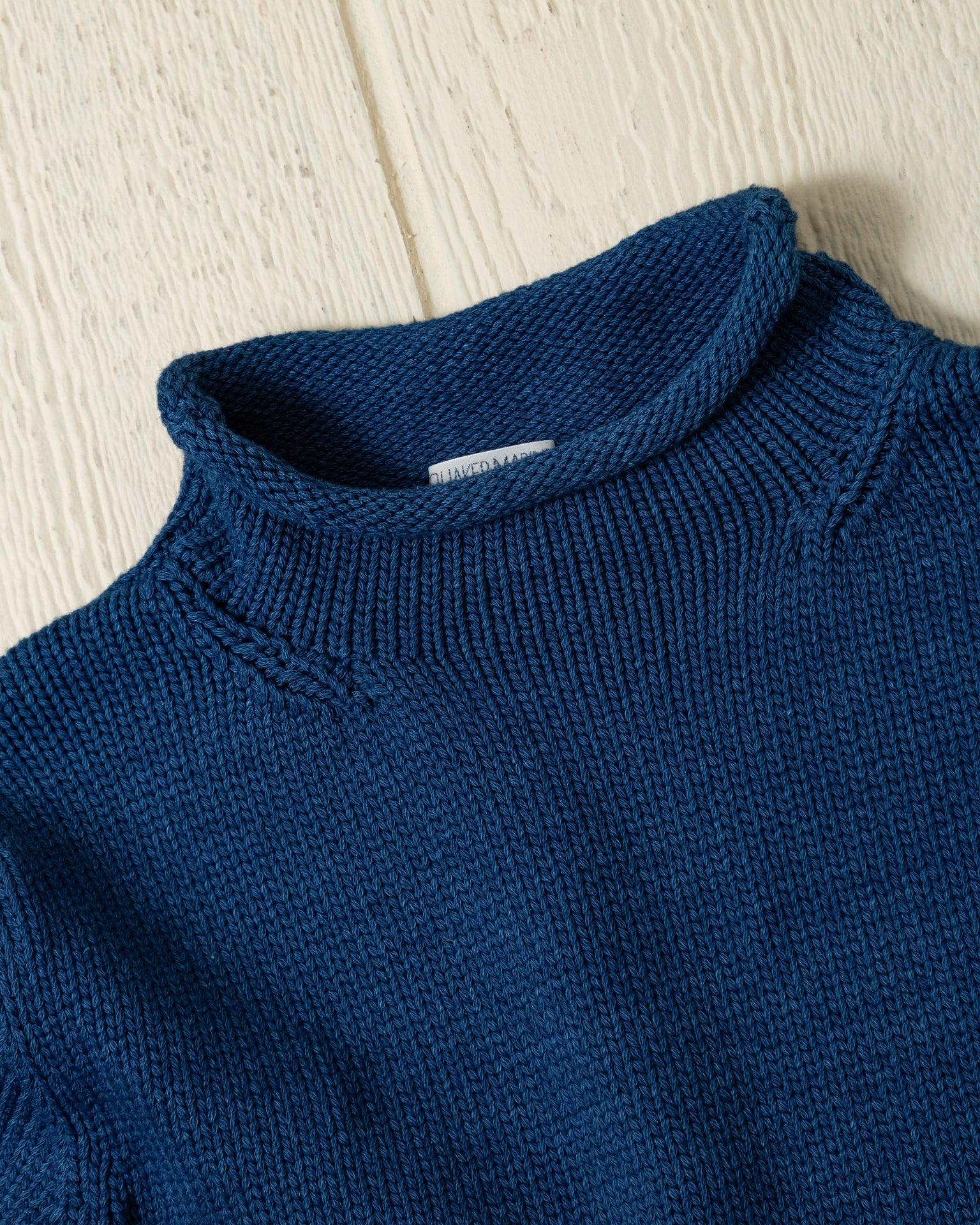 Women's Deep Sea Fisherman's Sweater in Indigo Product Image