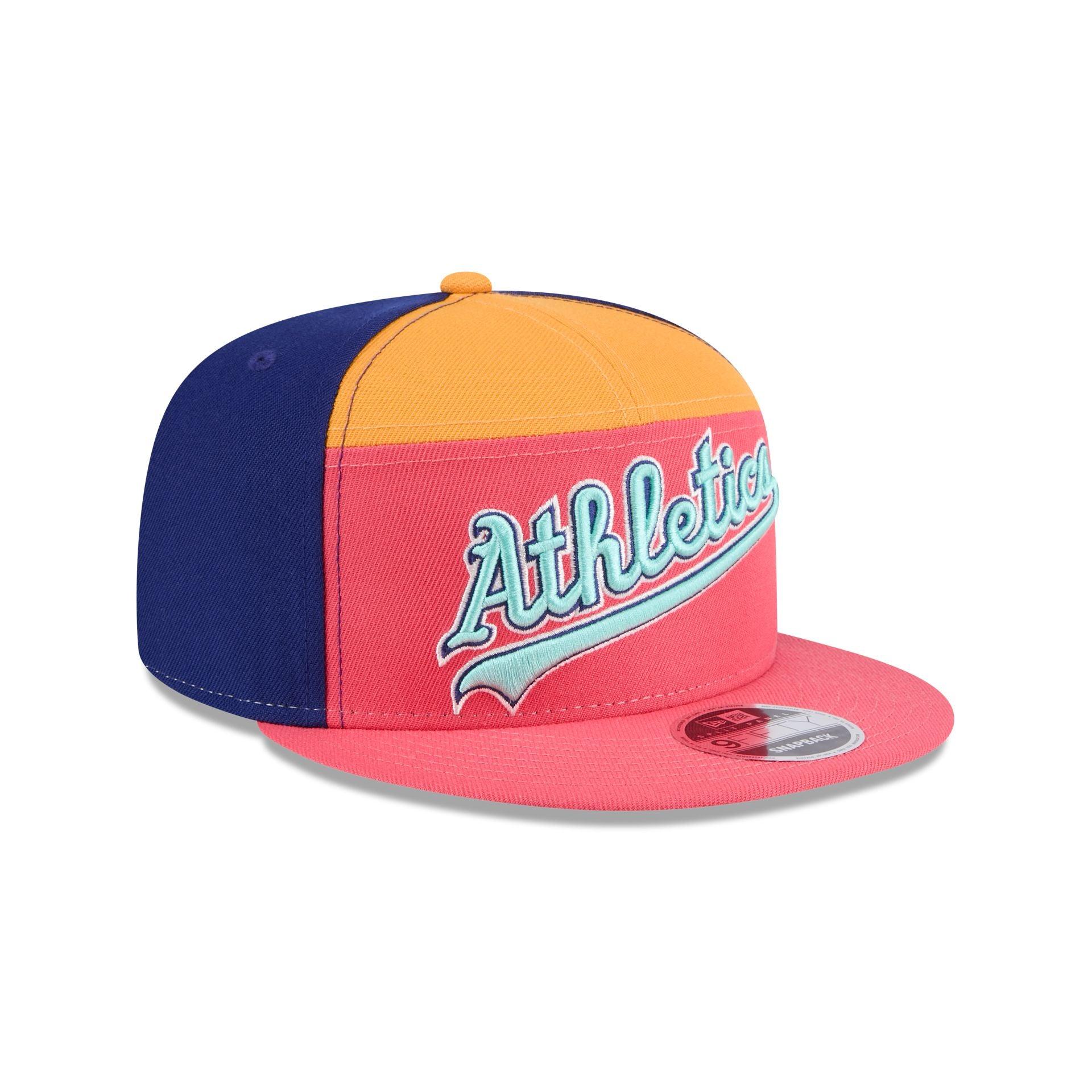 Athletics Coral Split Panel 9FIFTY Snapback Hat Male Product Image