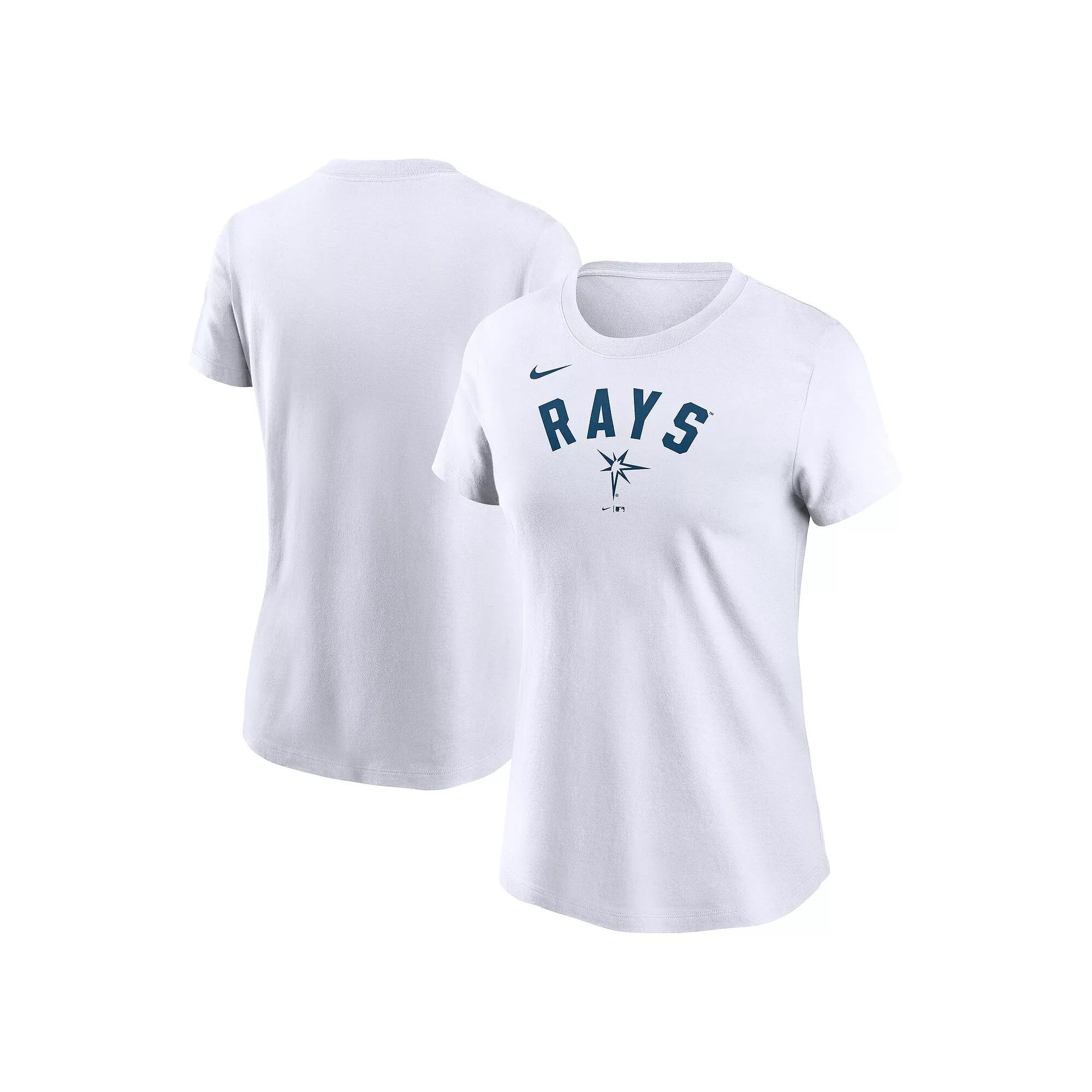 Women's Nike White Tampa Bay Rays Team Arch T-Shirt,  Product Image