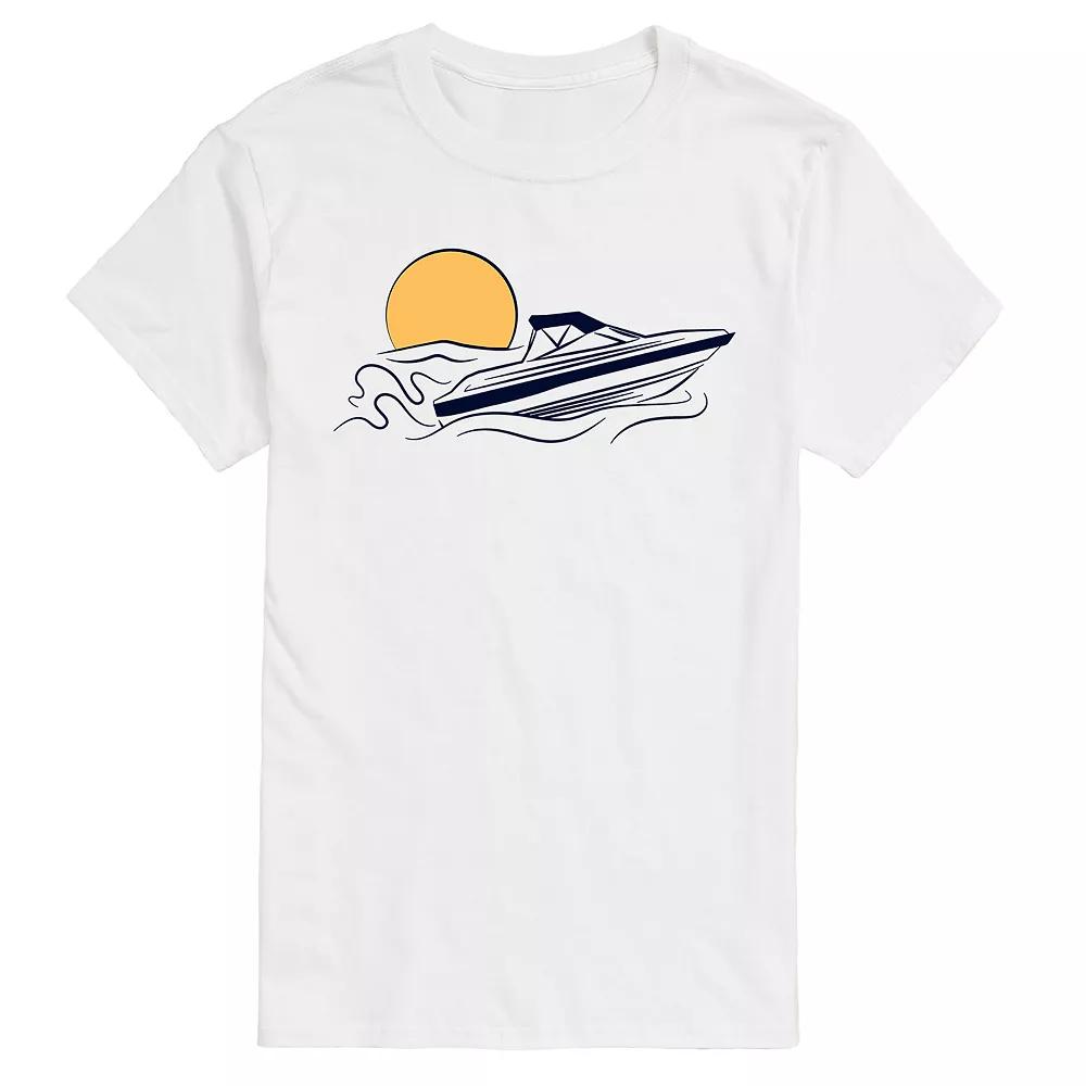 Big & Tall Speed Boat Graphic Tee, Men's,  Product Image