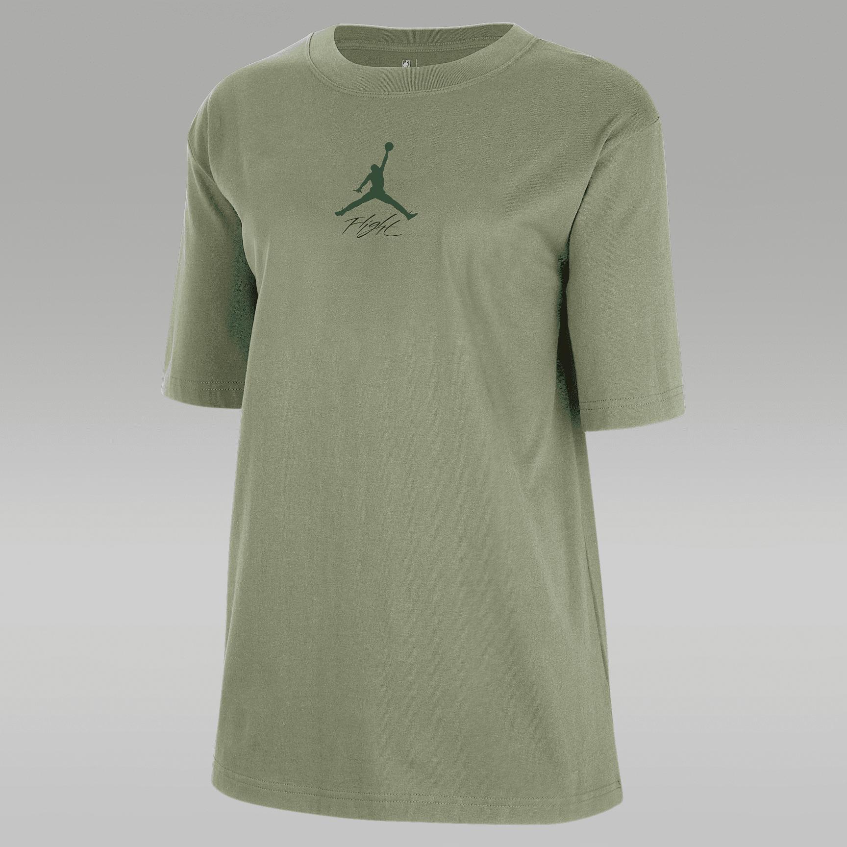Nike Womens Boston Celtics Courtside Statement Edition Jordan NBA T-Shirt | HQ0704-386 Product Image