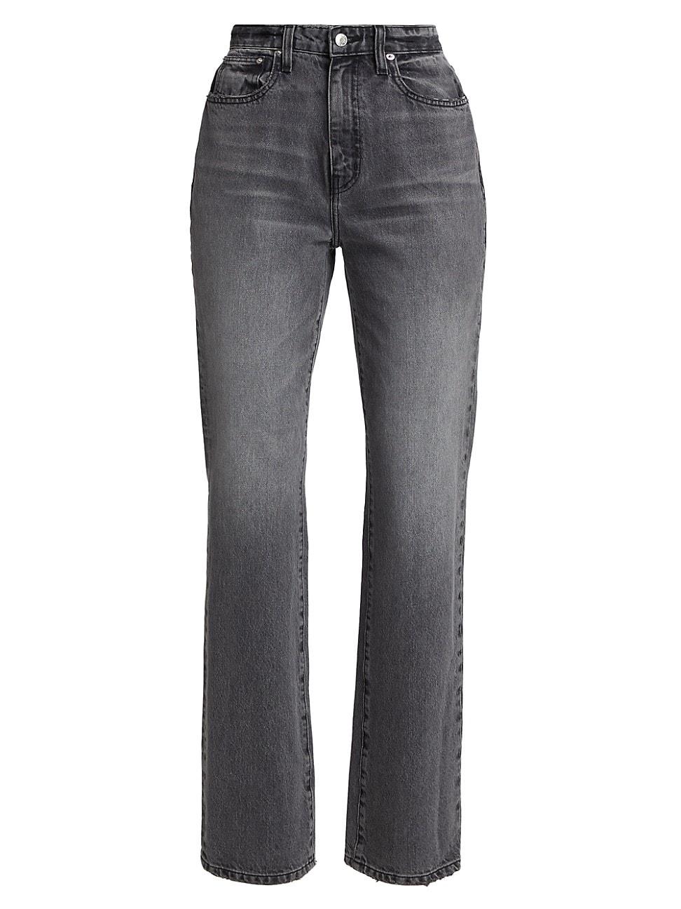 Womens Frankie High-Rise Straight Jeans Product Image