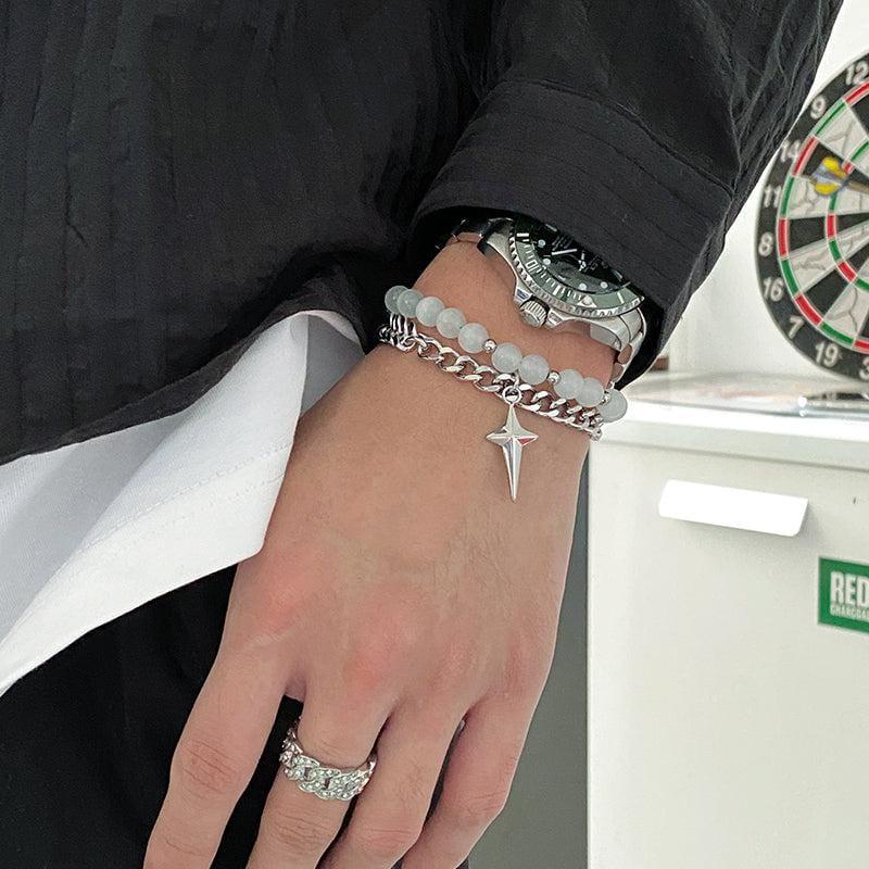 PENDANT PEARL DOUBLE LAYER BRACELET Product Image