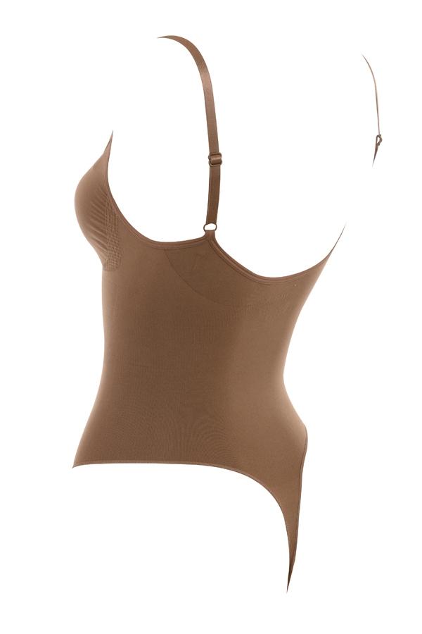  sculpting thong bodysuit mocha Product Image