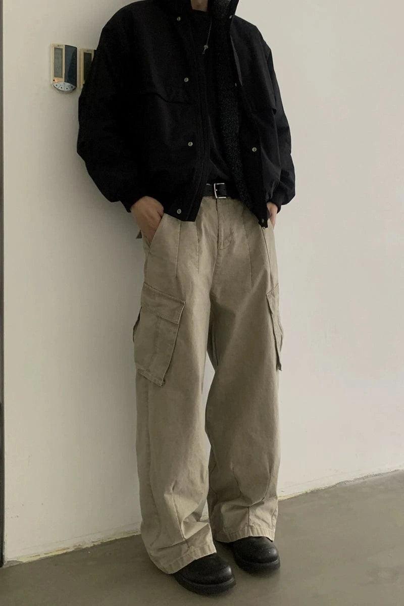 RT No. 18802 RECONSTRUCTED CARGO STRAIGHT PANTS Product Image