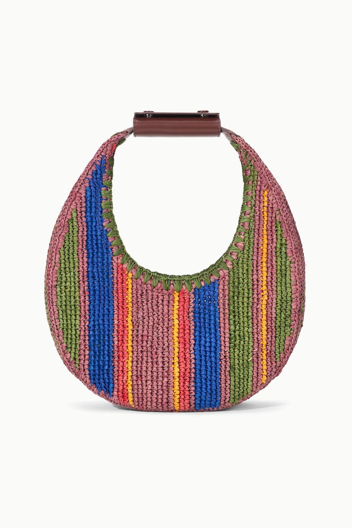 MOON RAFFIA BAG | JUNGLE STRIPE RAFFIA Product Image