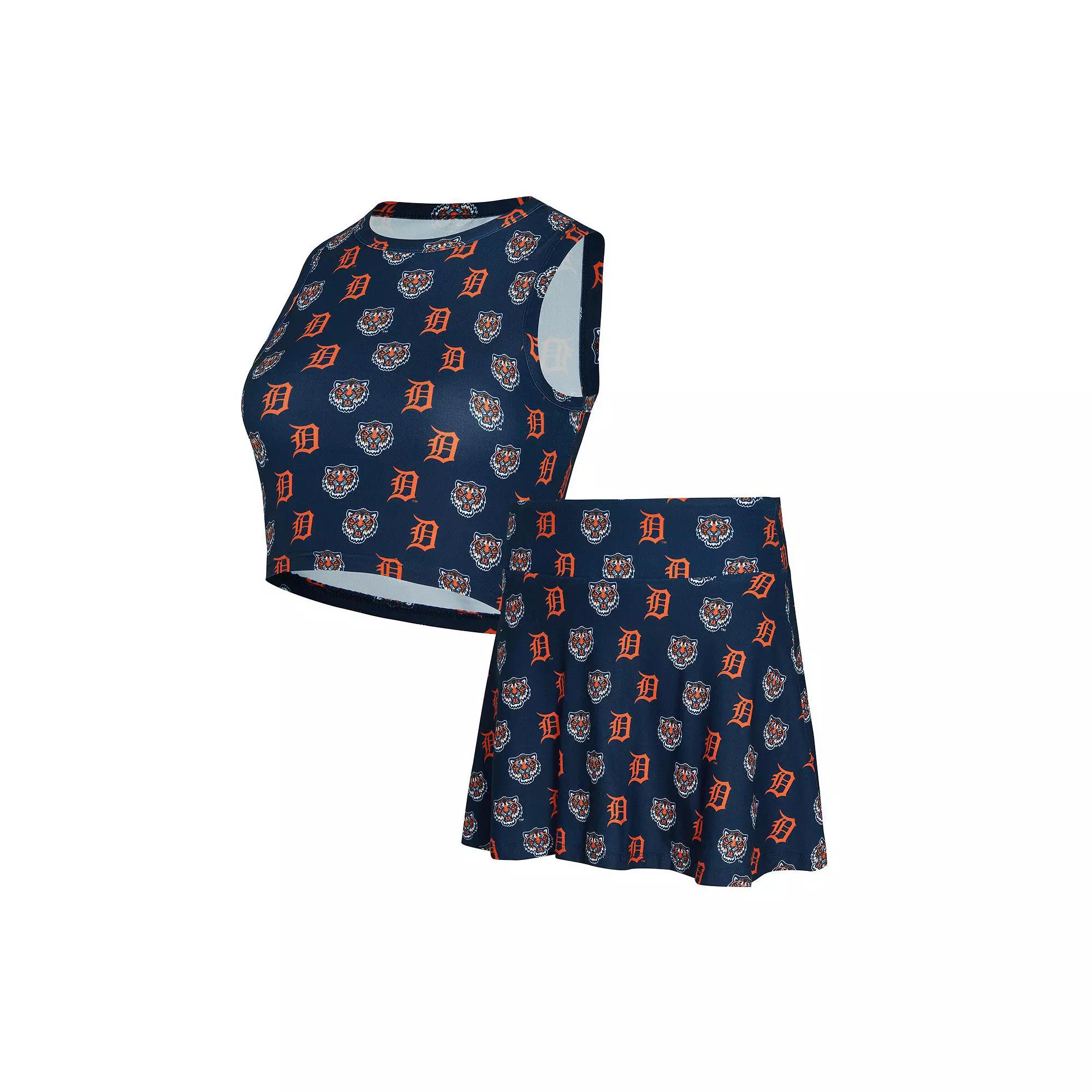 Women's Concepts Sport  Navy Detroit Tigers Knit Tank Top & Skort Set, Size: XL, Blue Product Image