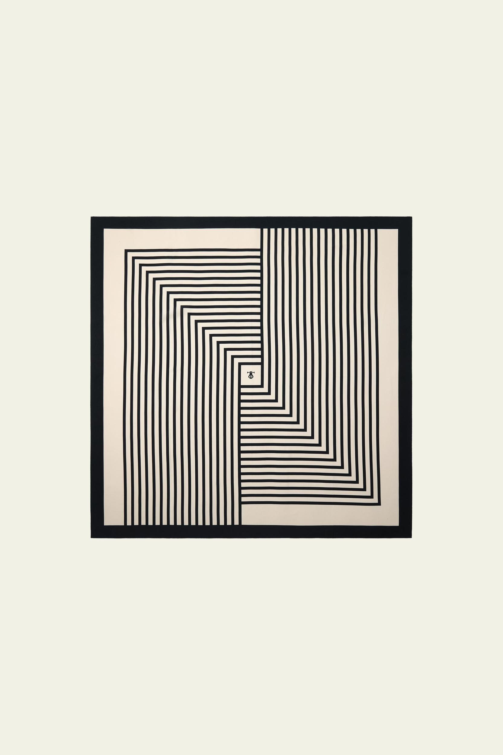 Mid-Century Pattern Silk Scarf Product Image