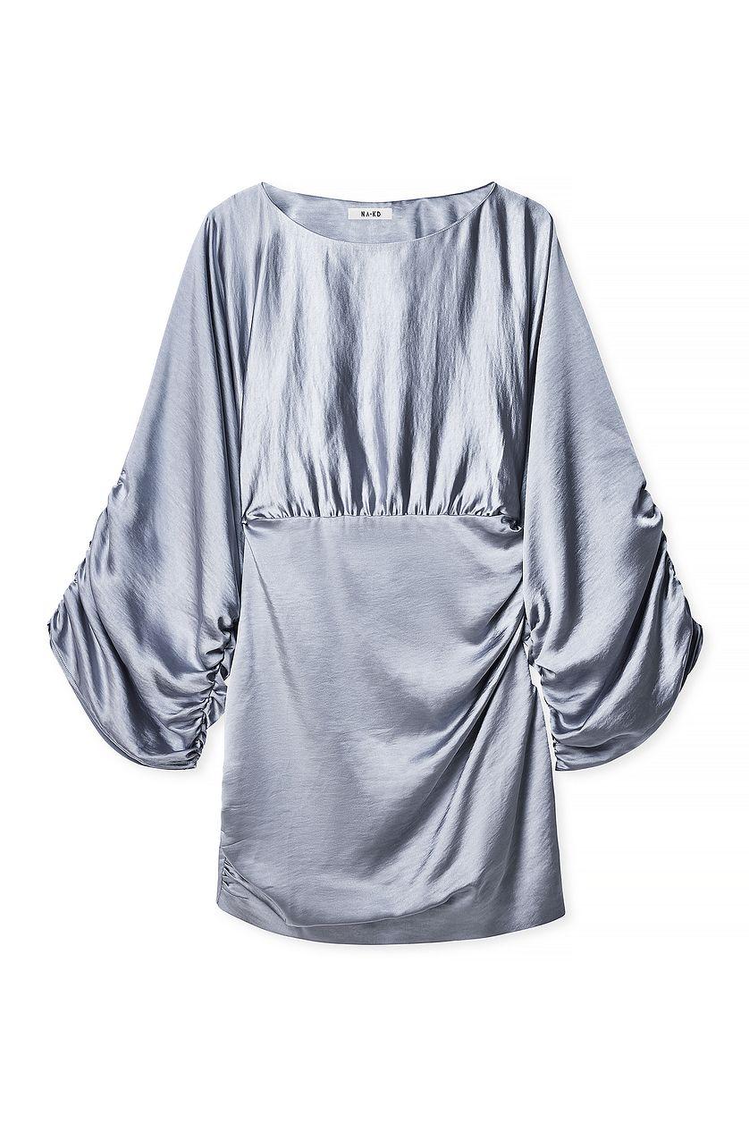 Draped Detail Satin Dress Product Image