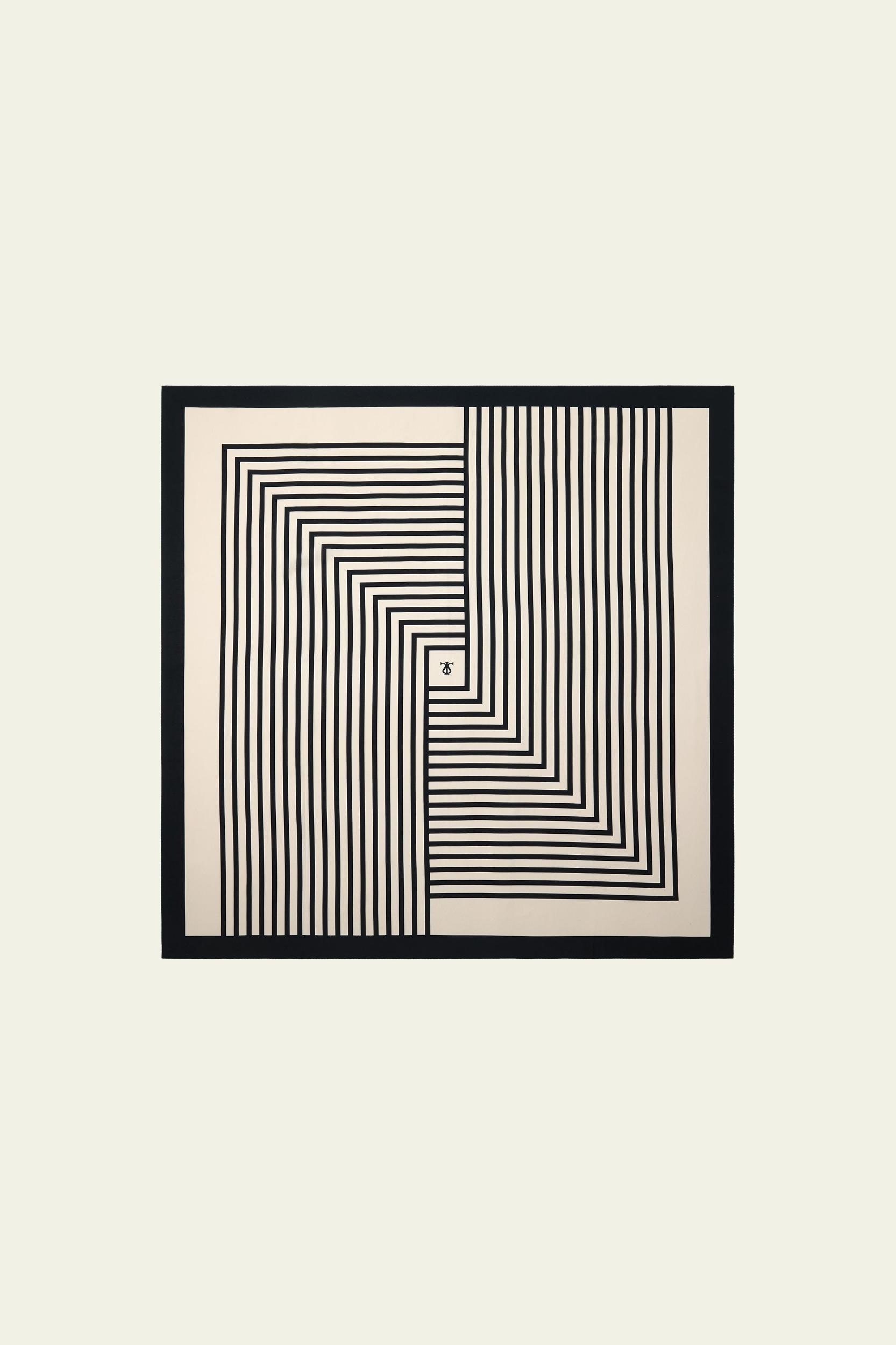 Mid-Century Pattern Silk Scarf Product Image