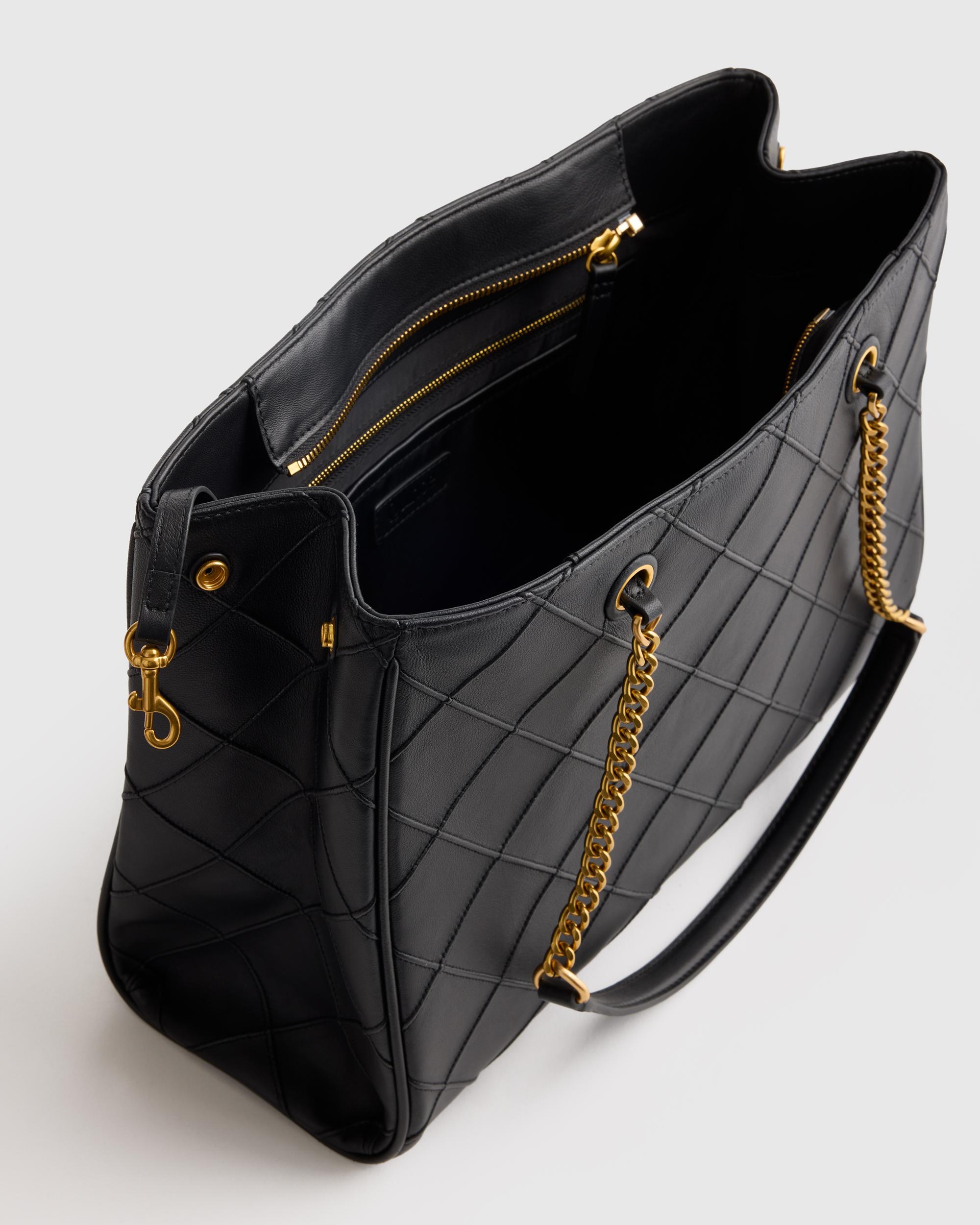 Quince | Women's Italian Leather Diamond Stitch Tote Product Image