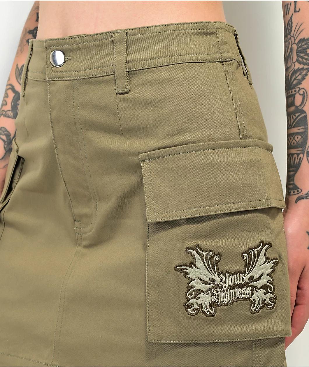 Your Highness Fairy Green Mini Cargo Skirt Product Image