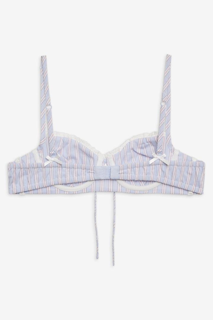 Lakeside Stripe Underwire Bra — Blue Product Image