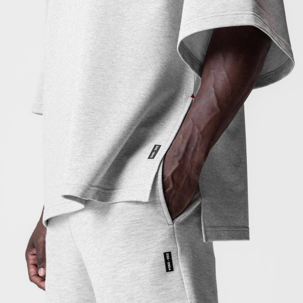 0945. Micro-Terry Warm-Up Tee - Heather Grey Product Image