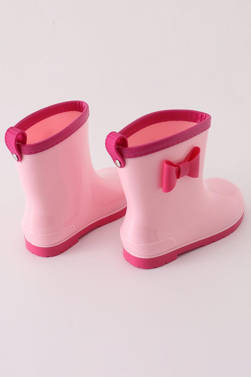 Pink bow rain boots Product Image