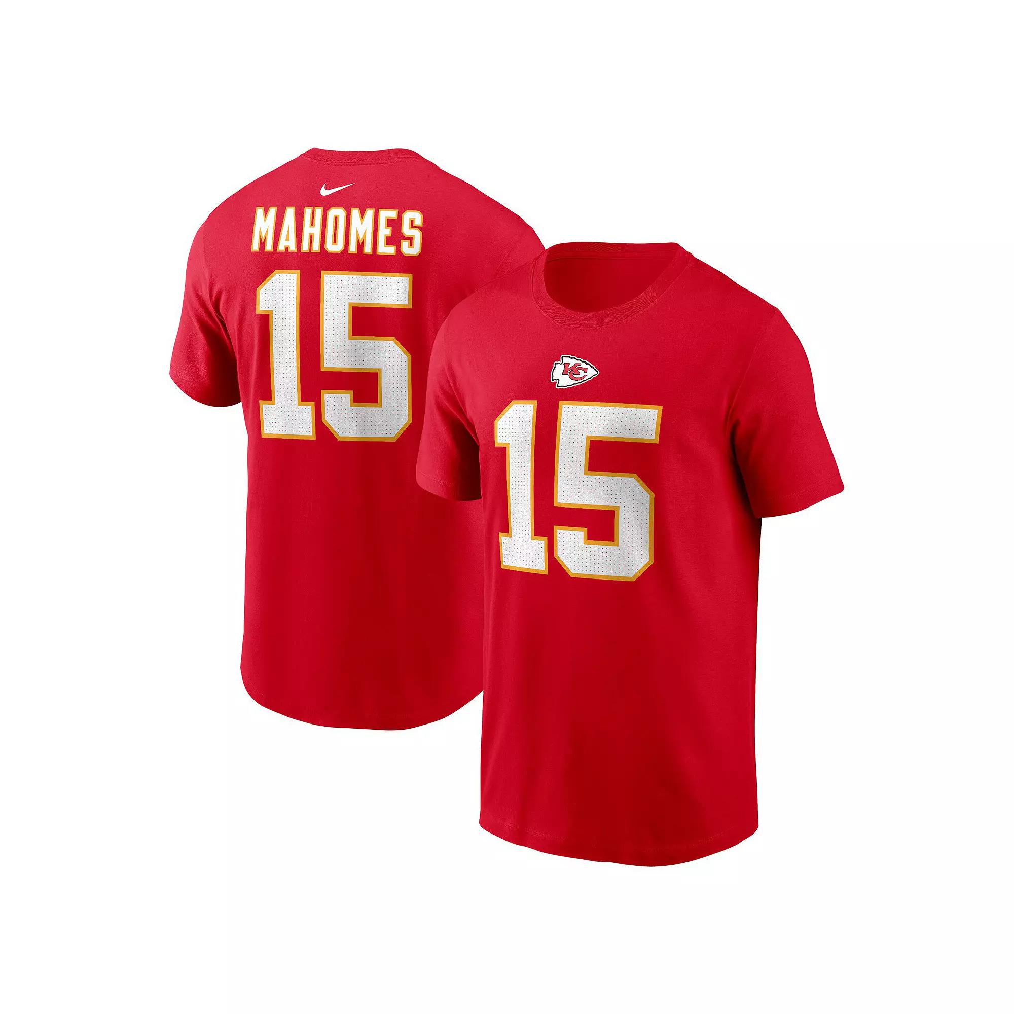 Men's Nike Patrick Mahomes Red Kansas City Chiefs Player Name & Number T-Shirt,  Product Image